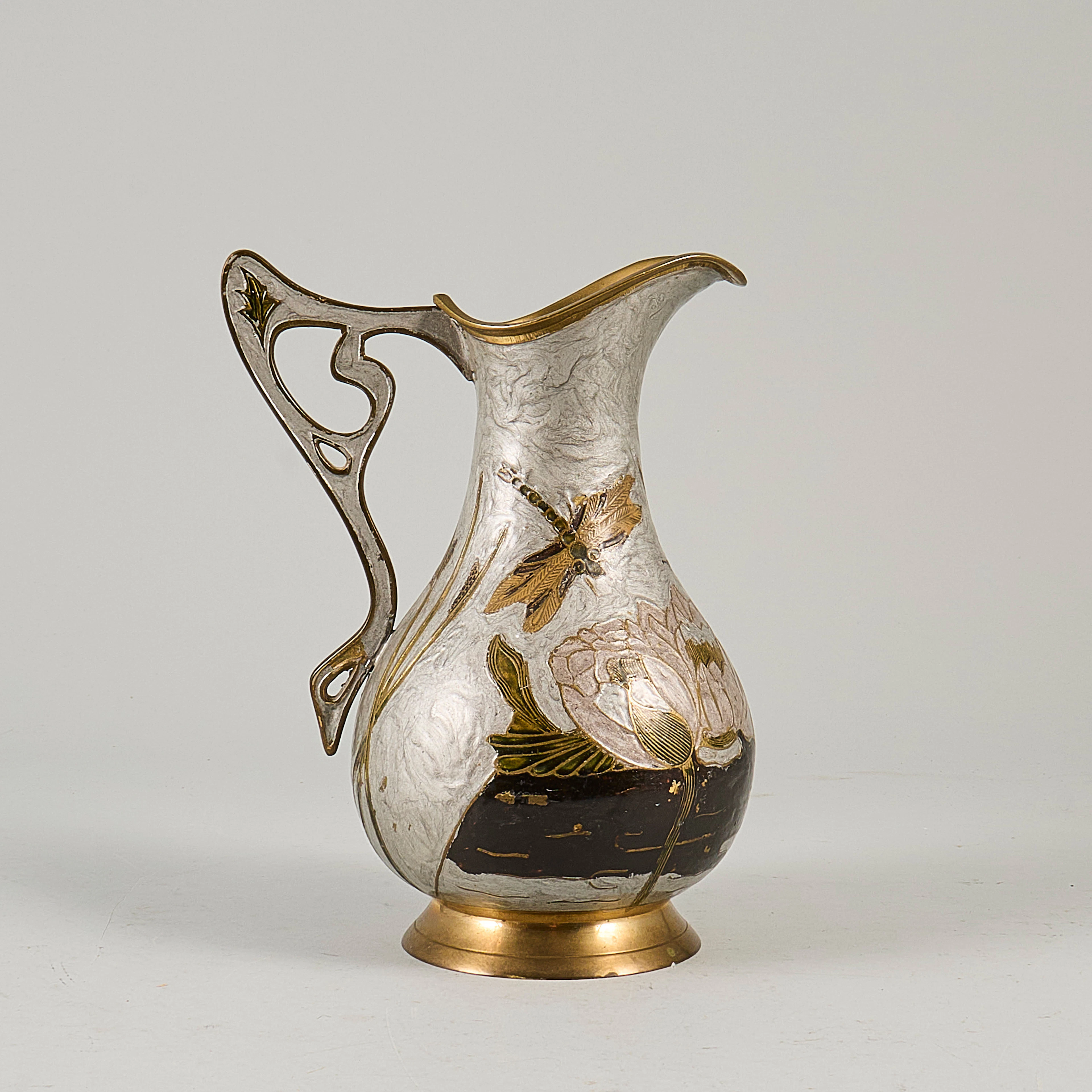 KANNA, jugendstil, bemålad mässing.