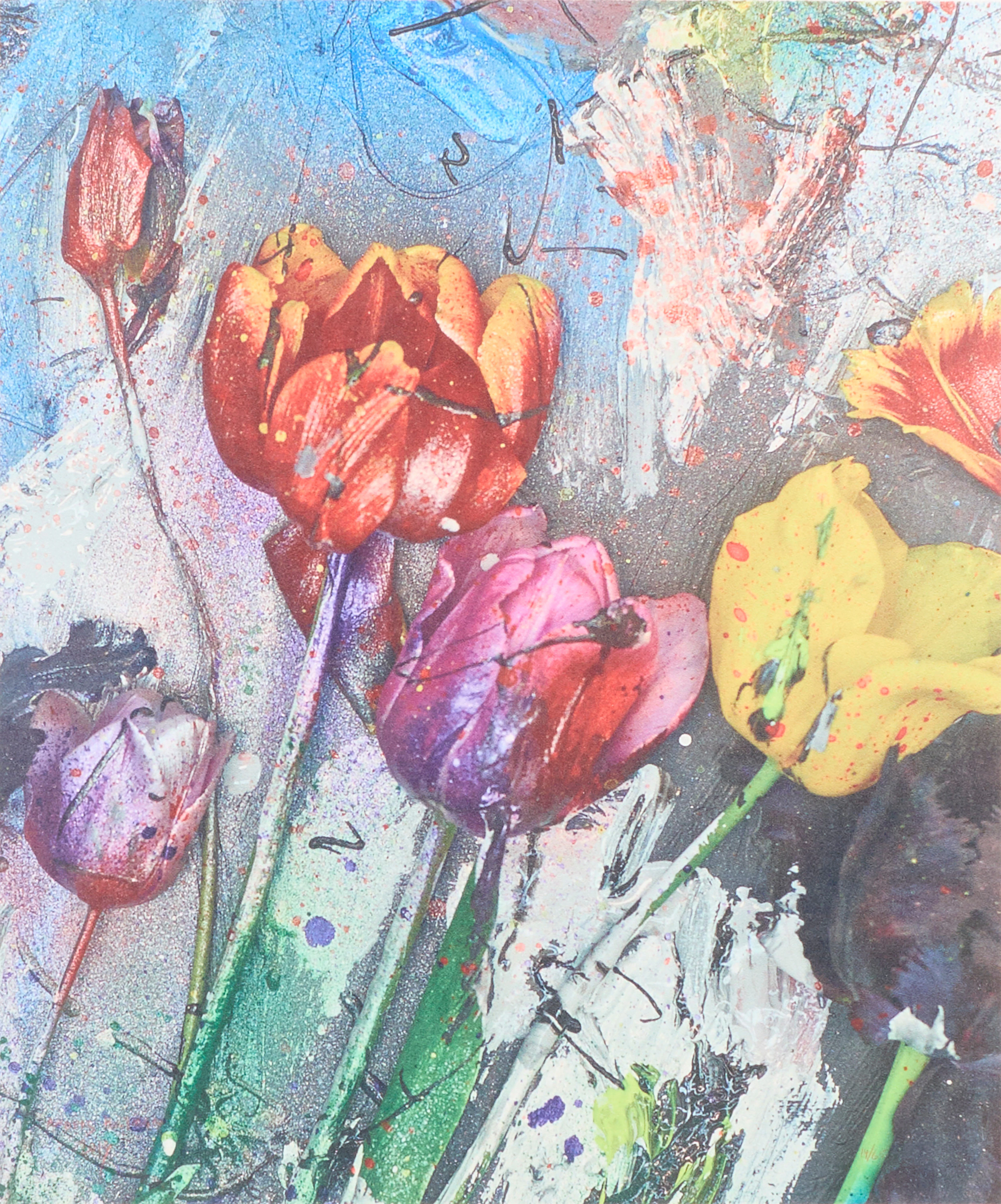 ANDER WALLIN. Grafiskt blad, Tulpaner, signerad, daterad 2014.