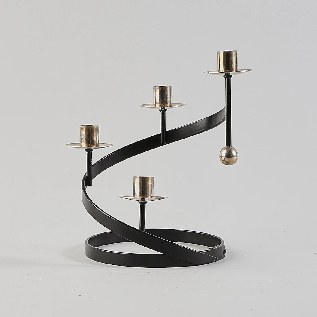 GUNNAR ANDER. Ljusstake, för 4 ljus.
