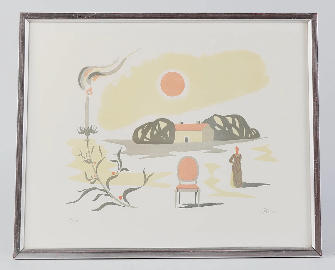 STELLAN MÖRNER. Färglitografi, signerad, numrerad 190/350, "Vision".