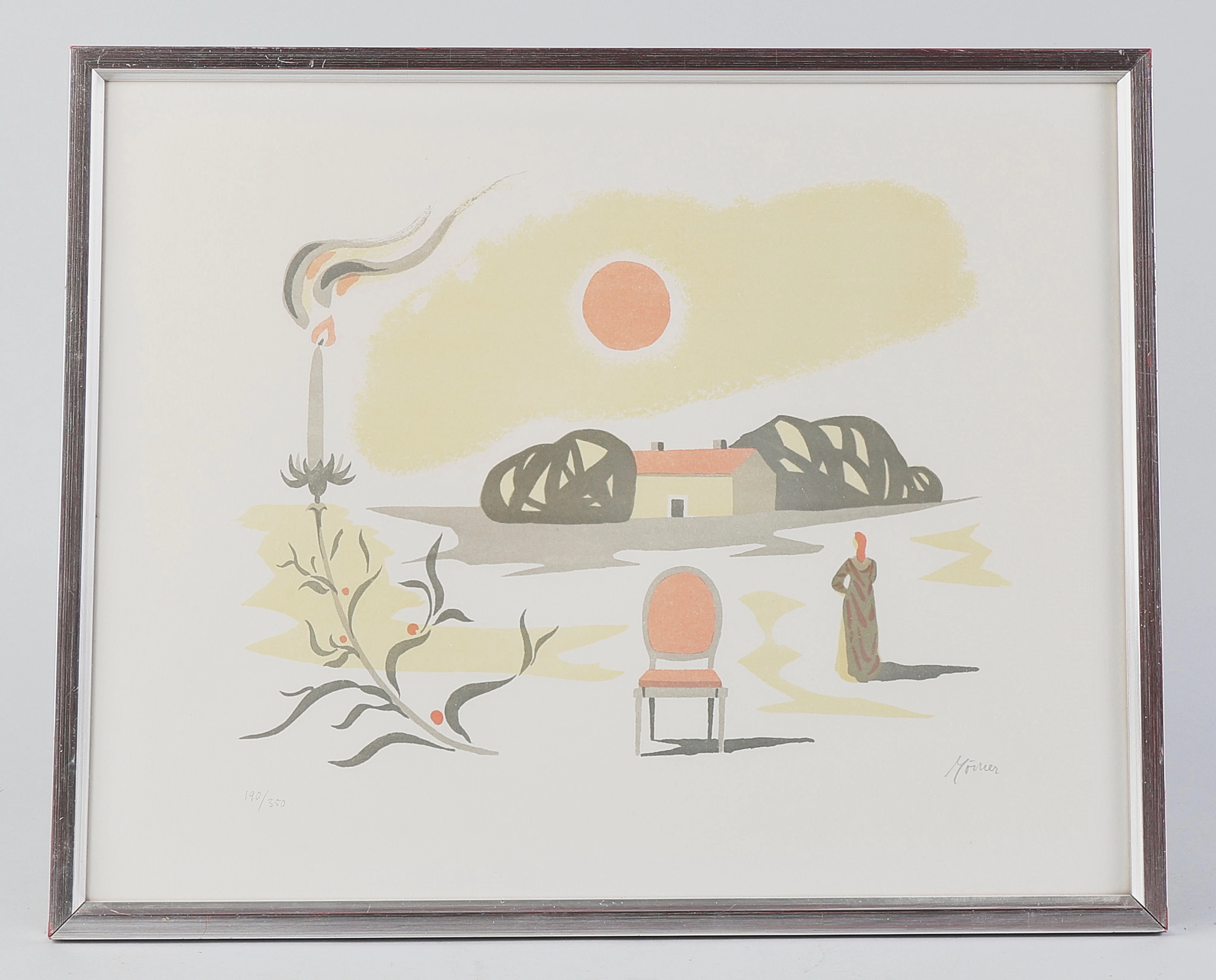 STELLAN MÖRNER. Färglitografi, signerad, numrerad 190/350, "Vision".