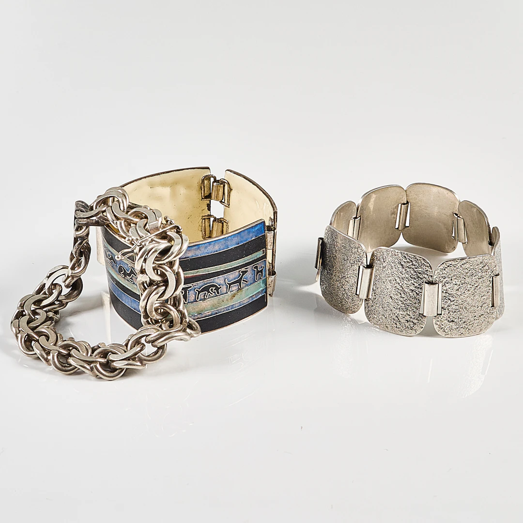 ARMBAND, 3 st, Silver, vikt.195 gr brutto.