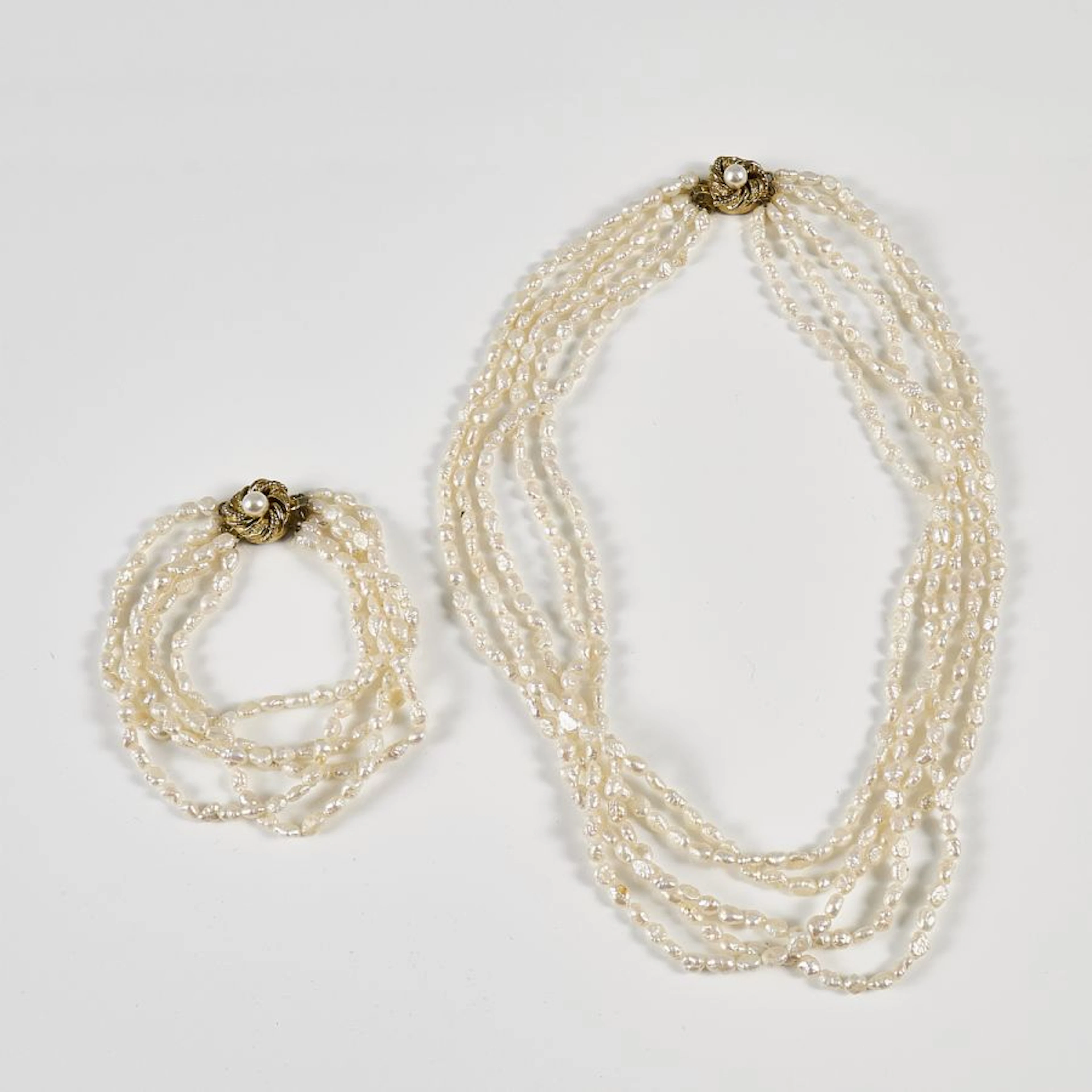 Pärlcollier, + armband