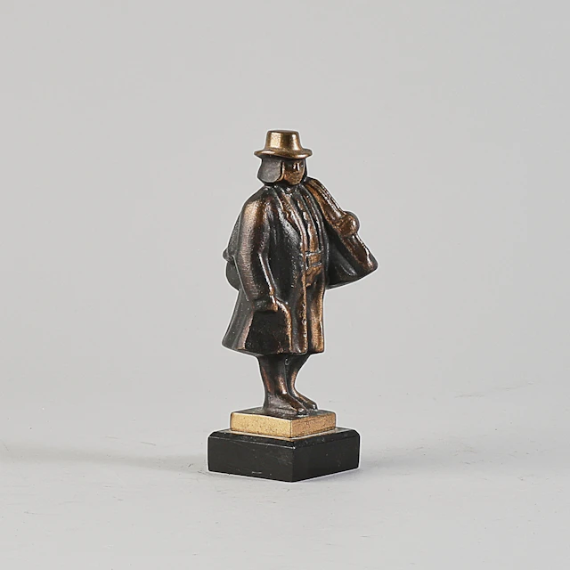 ILS CASTEGREN. Skulptur Brons, "Boråsknallen".