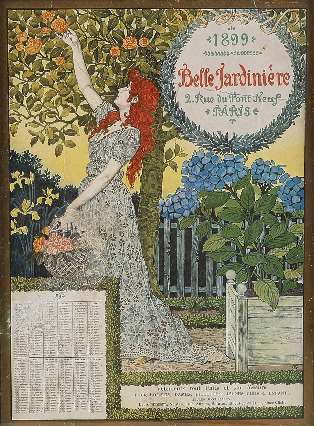 Affisch, Litografisk, sekelskifte 1900.