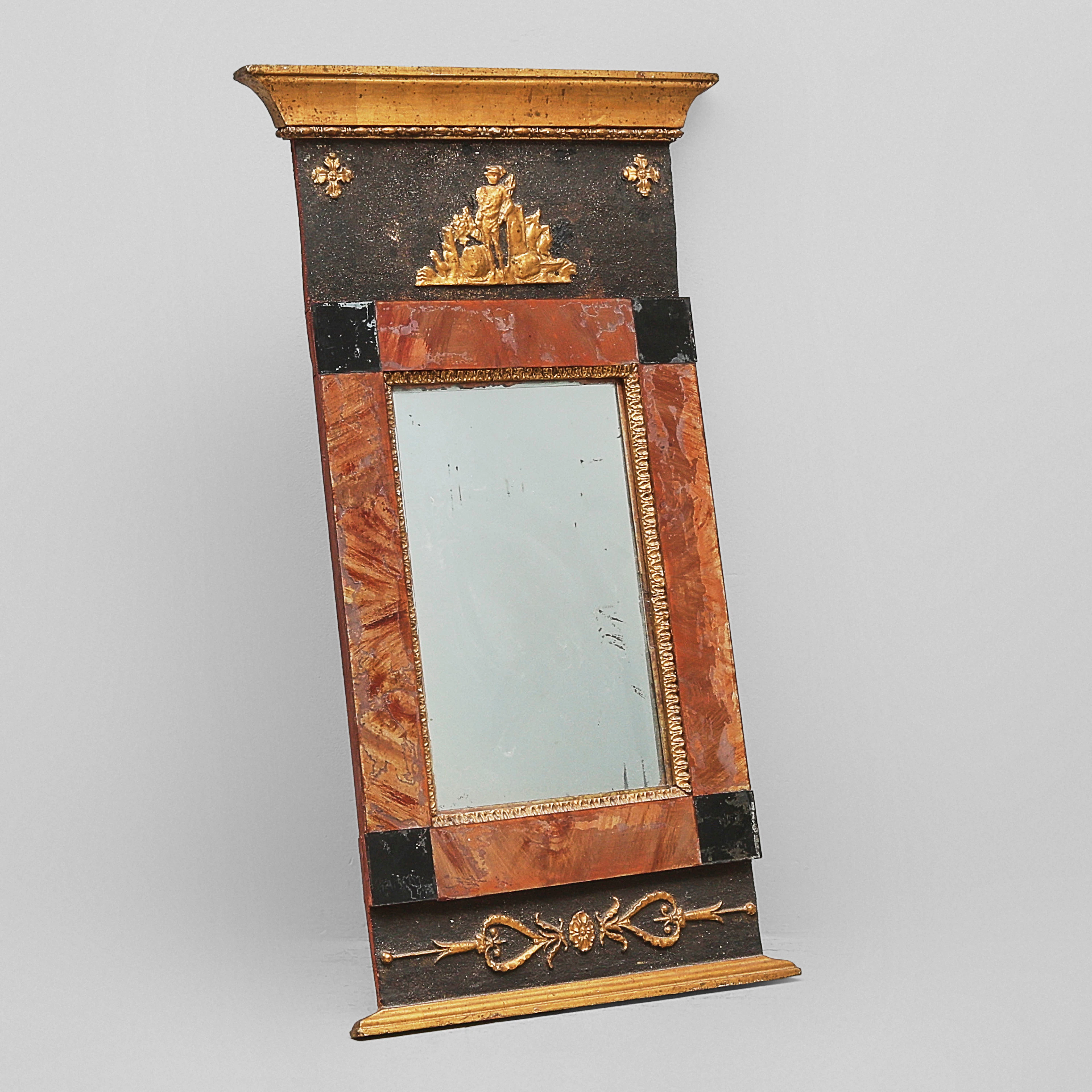 SPEGEL, Olof Frisk (1795-1879), glasmästarspegel. Stockholmsarbete.