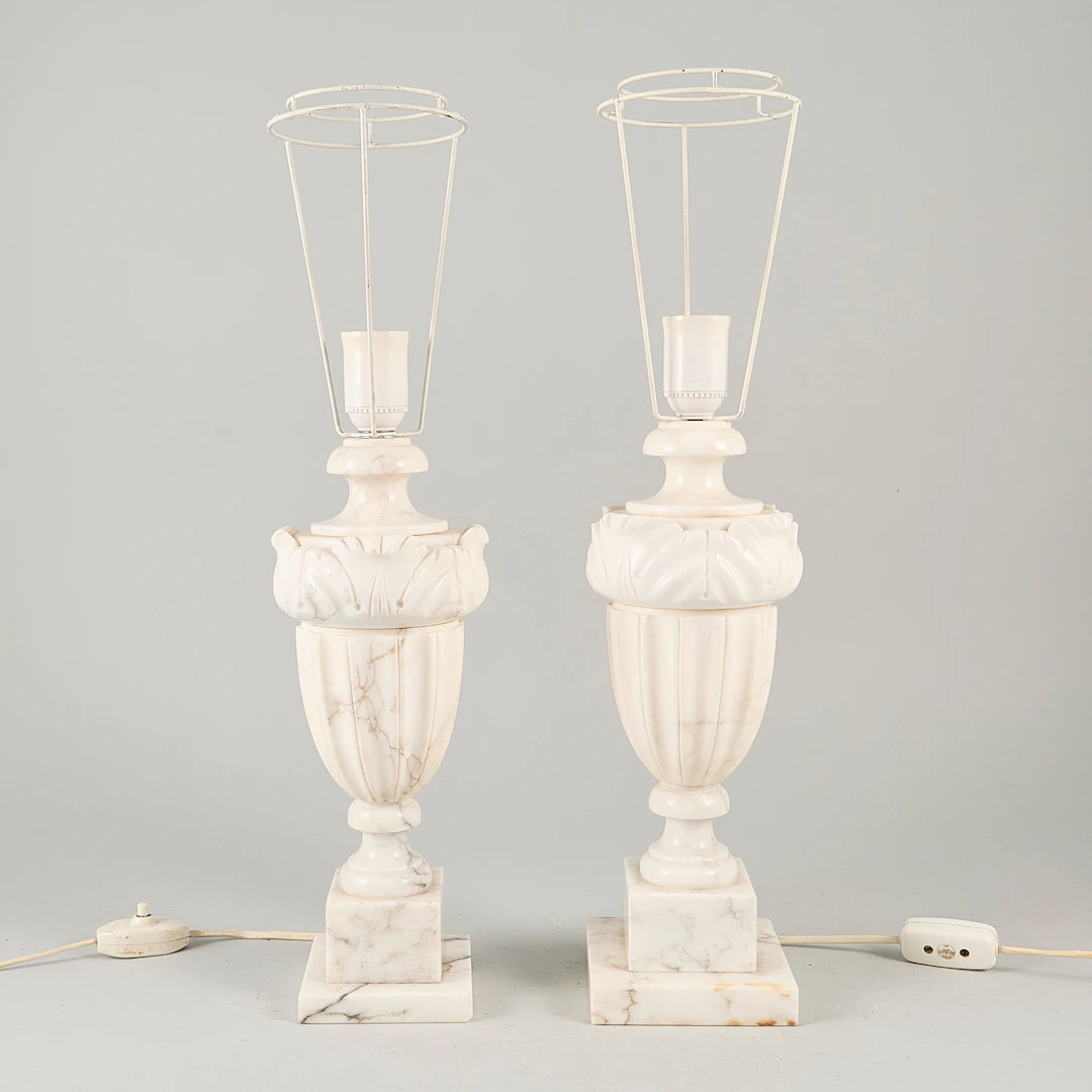BORDSLAMPFÖTTER 2 st, Alabaster.