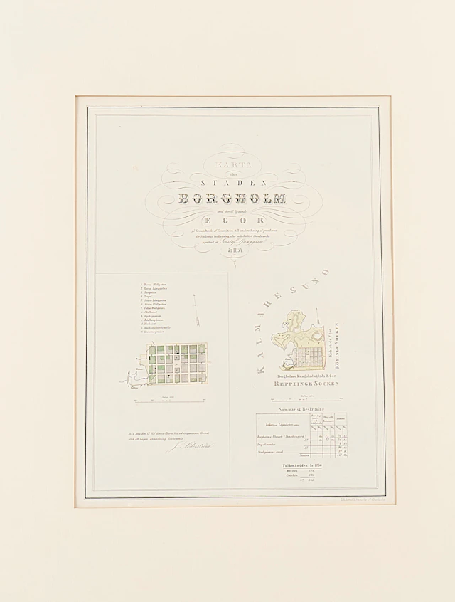 KARTA, Borgholm, 1854.