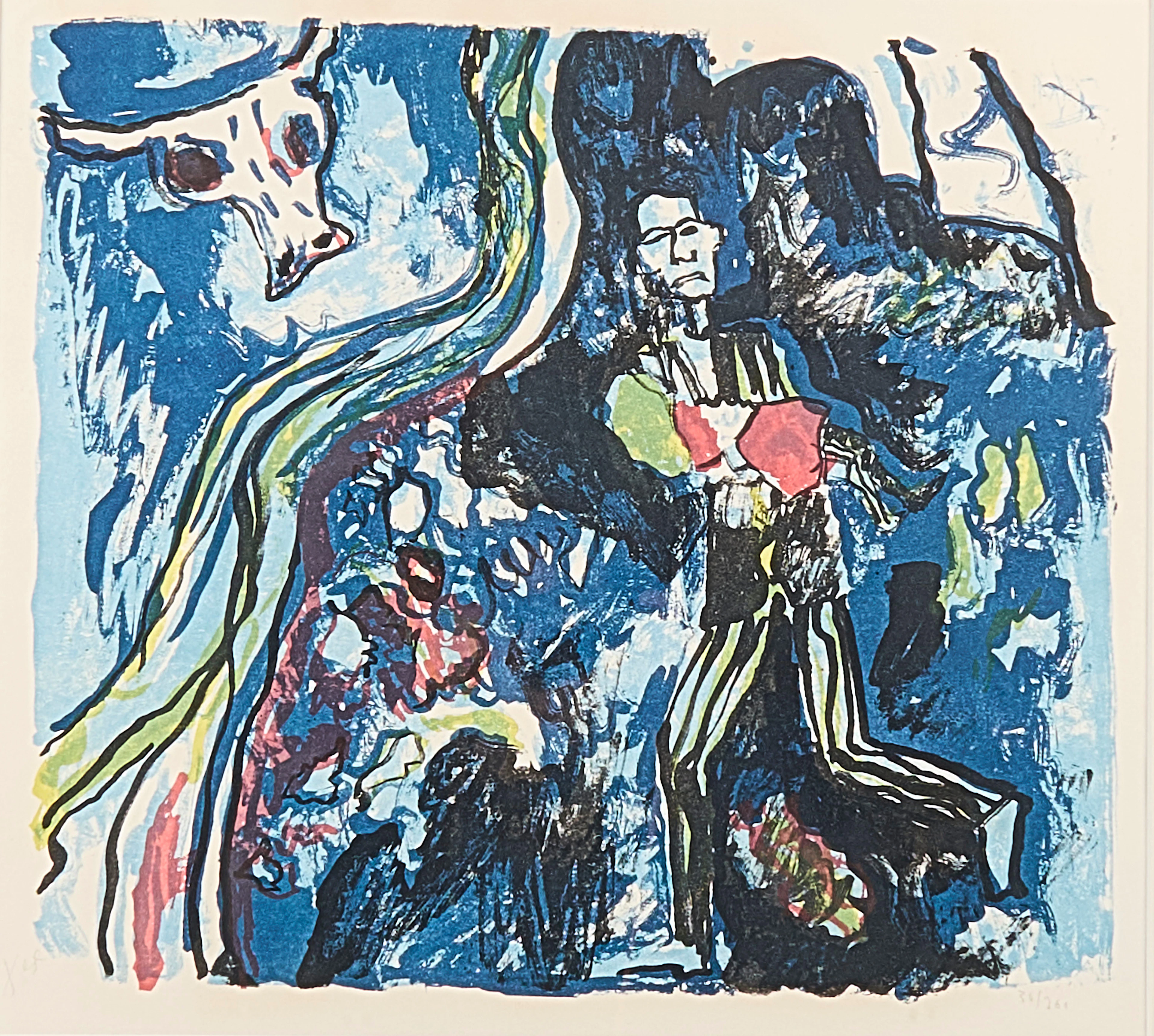 SVEN X:ET ERIXSON. Färglitografi, signerad, numrerad 30/360, "Flykten