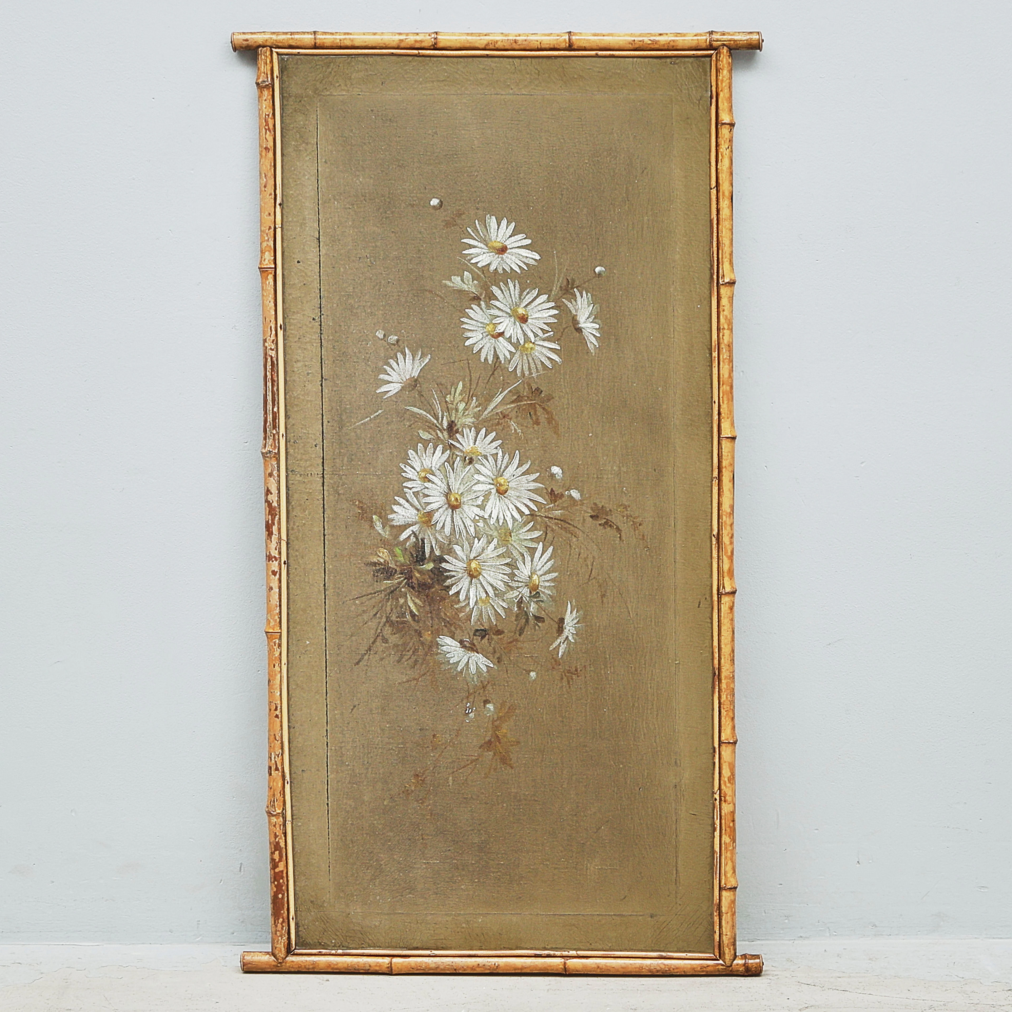 OKÄND KONSTNÄR. Oljemålning, blomsterstilleben, omkring sekelskiftet 1900.