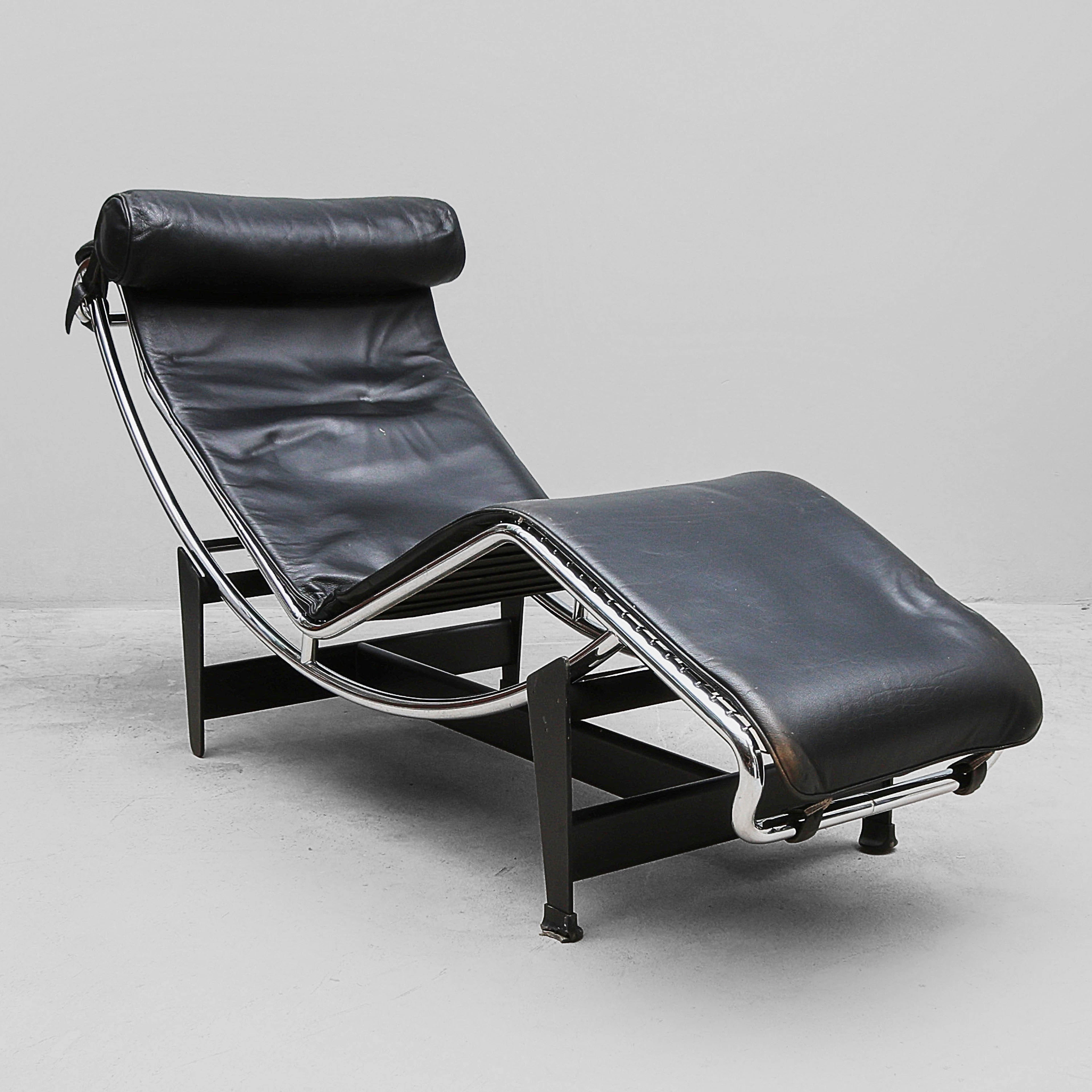 LE CORBUSIER. VILFÅTÖLJ, LC4, Le Corbusier, No 50910, Cassina, Svart