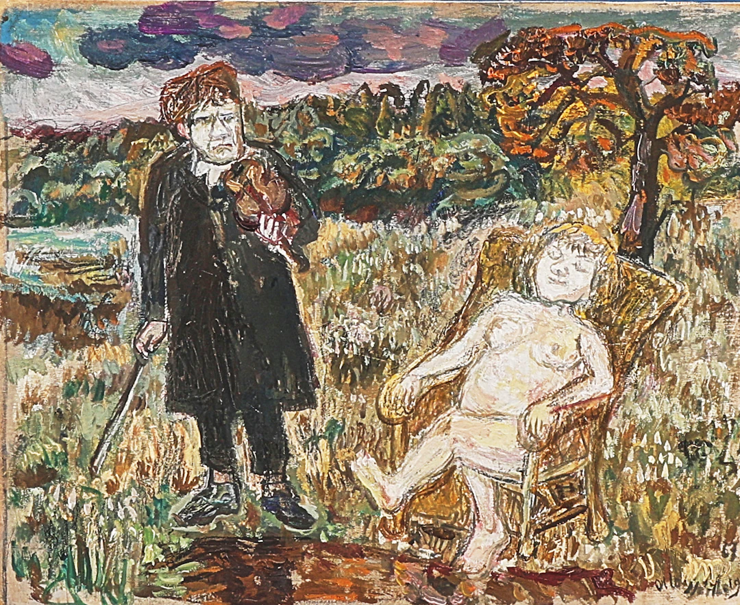 OLLE NORDBERG. Oljemålning, signerad.