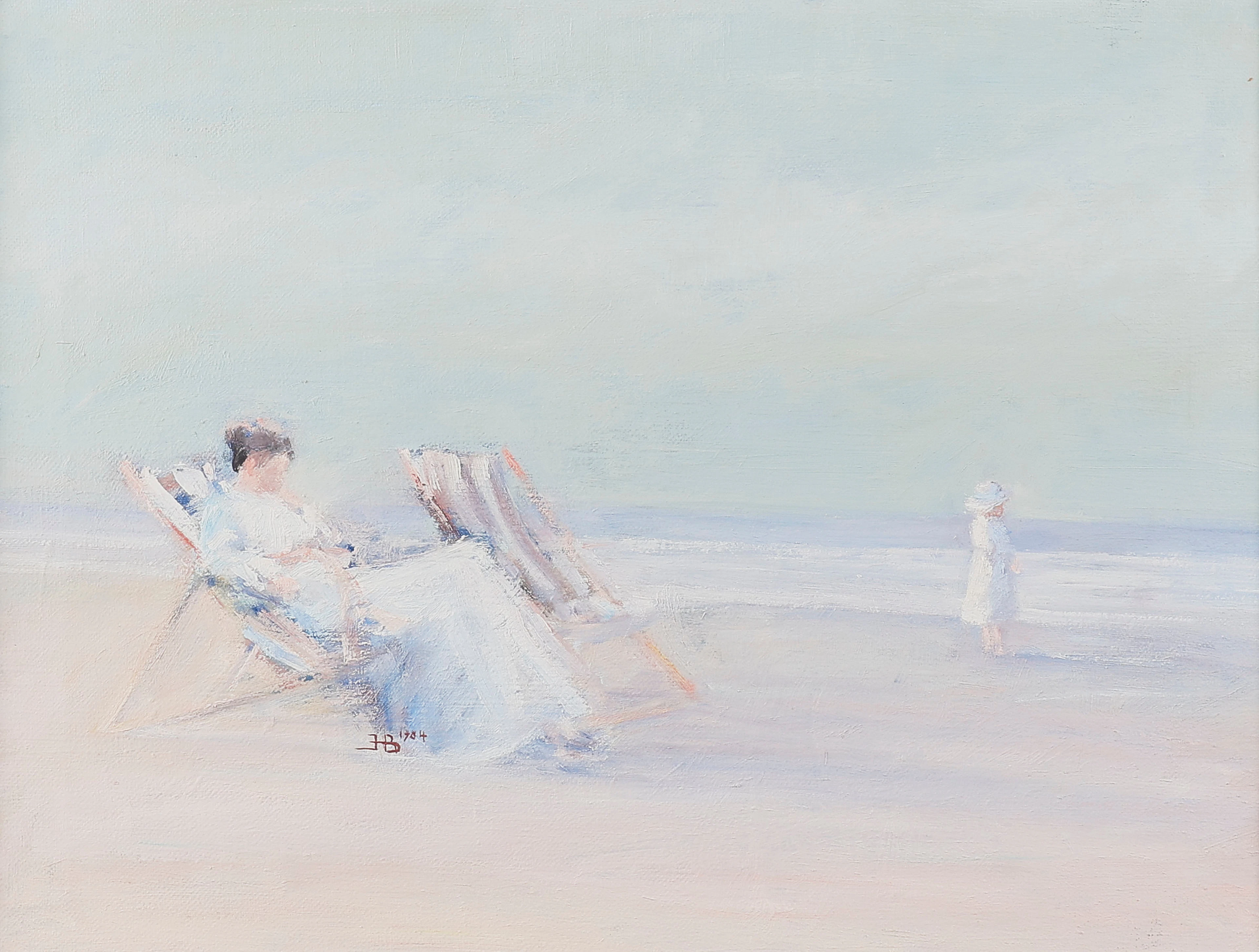 HENRIK BAGER. Oljemålning, Signerad 1984, strandmotiv.