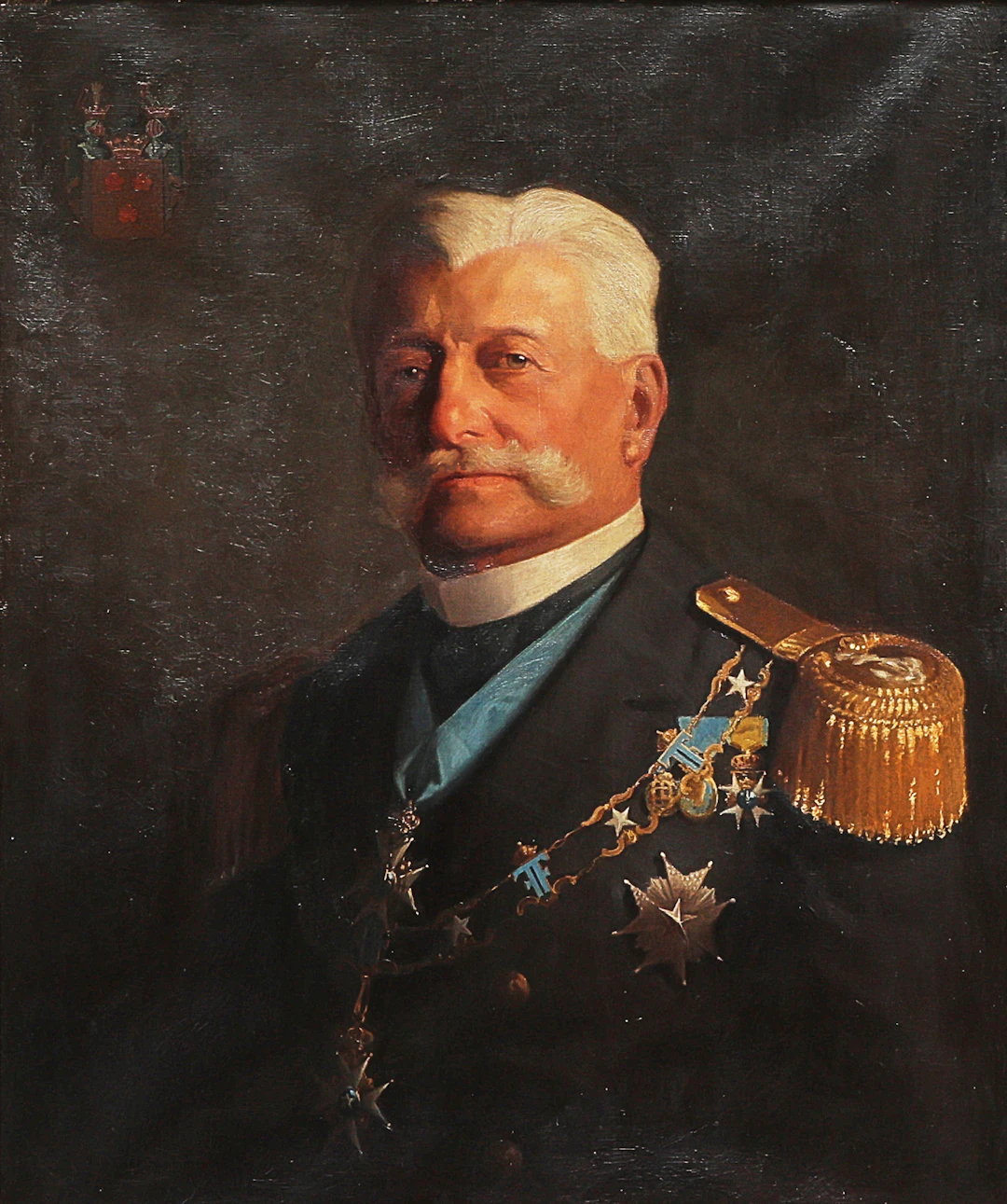 OKÄND KONSTNÄR. Oljemålning, Militärporträtt, ej signerad, "Von Rosen".