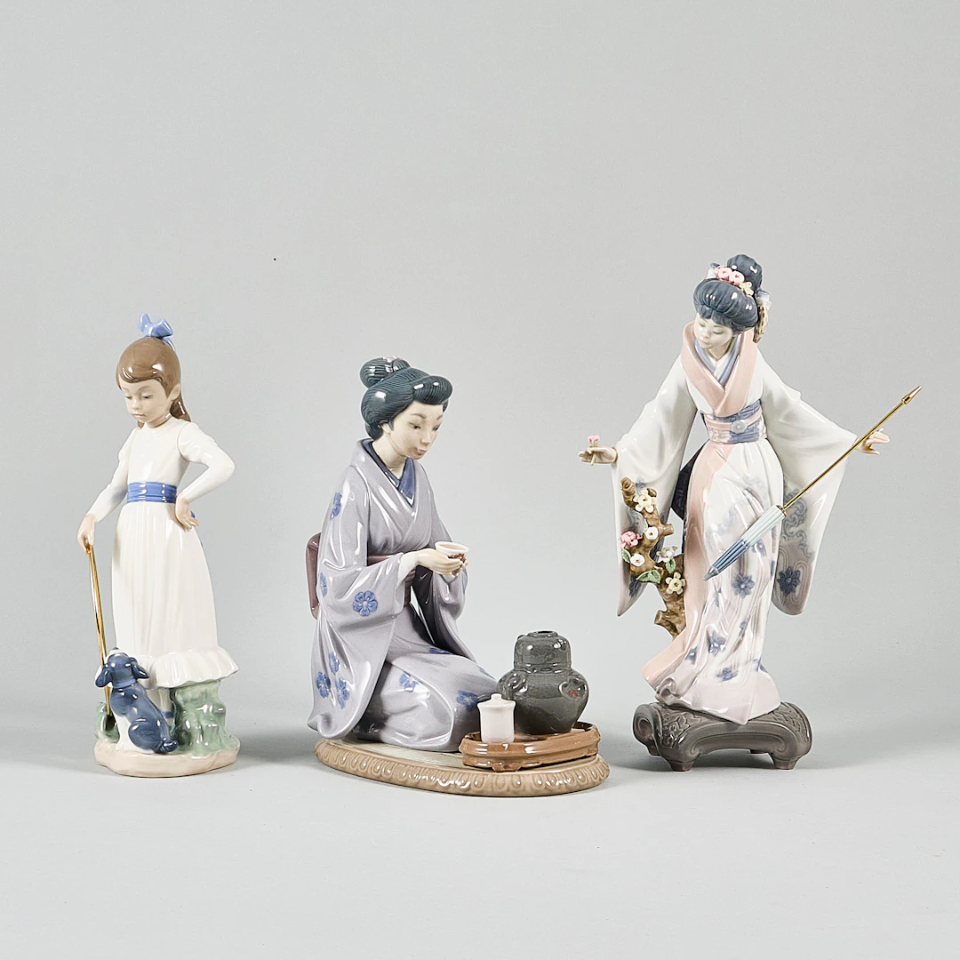 FIGURINER, 3 st, Lladro/Nao, Spanien.