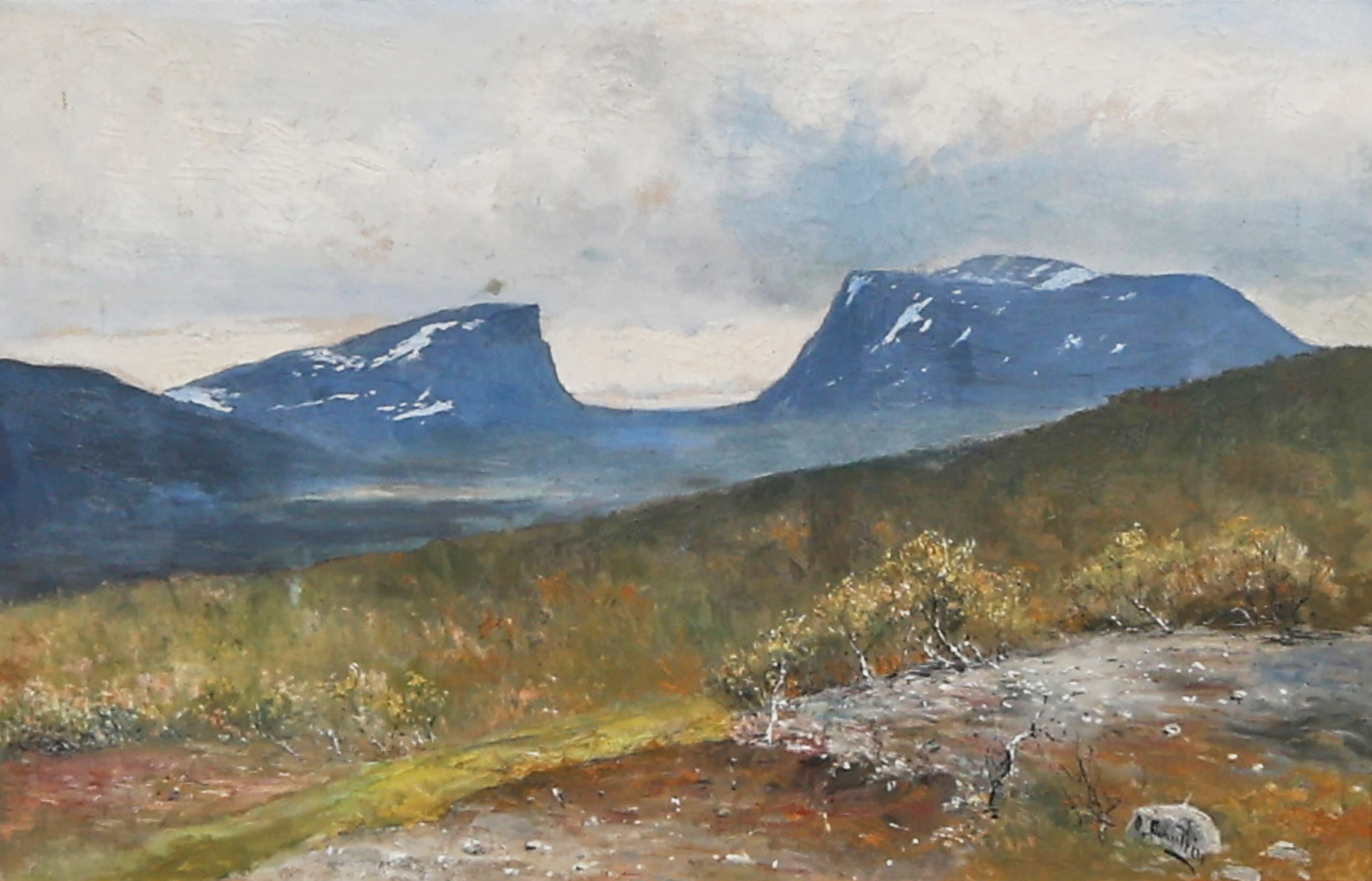 OLOF HERMELIN. Oljemålning, signerad, "Lapporten".