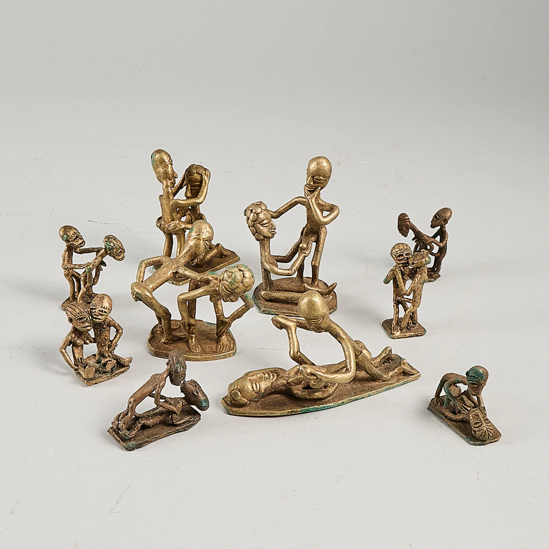 FIGURINER, 10 st, erotiskt motiv, 1900-tal.