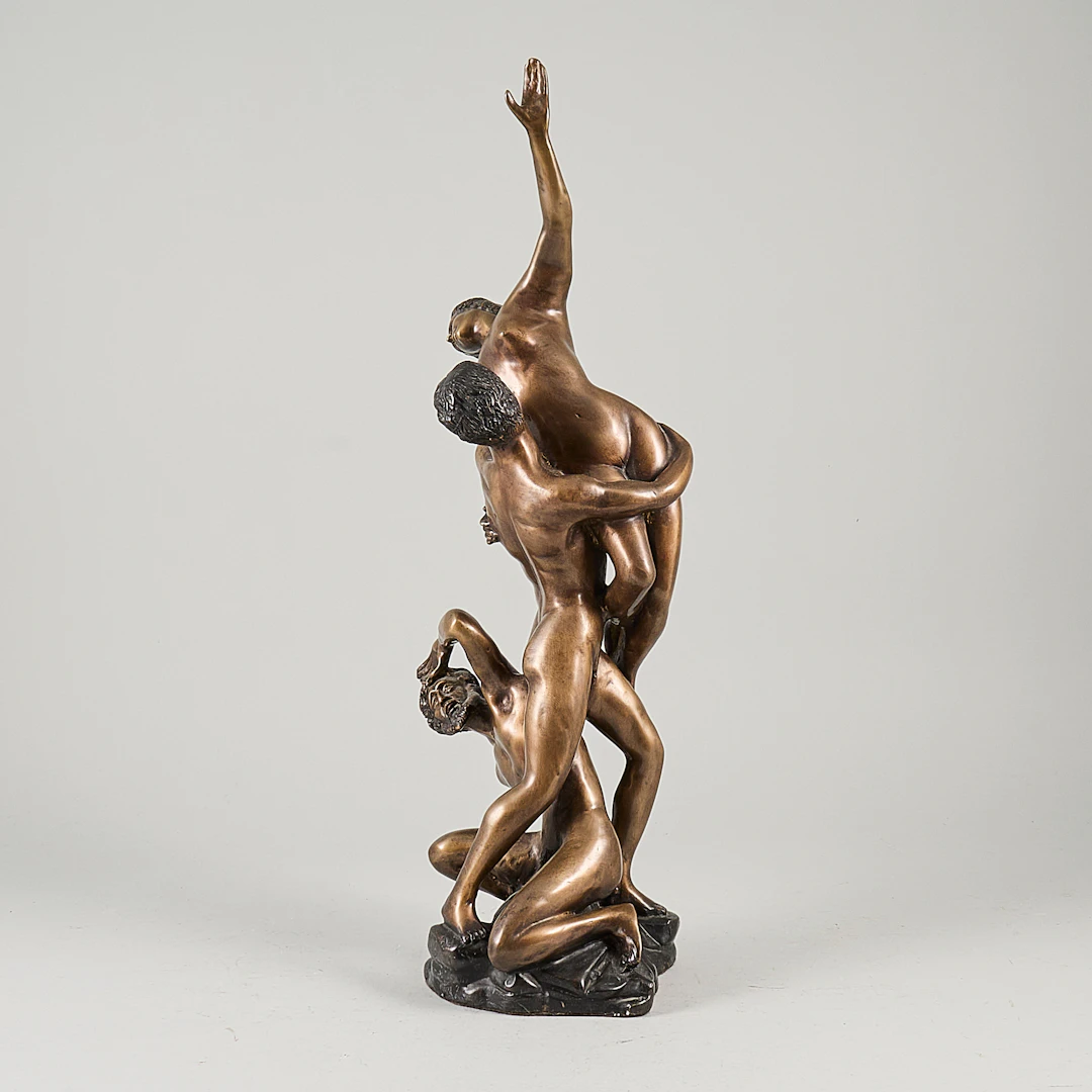 SKULPTUR ”Sabinskornas bortförande” Scotte, brons.