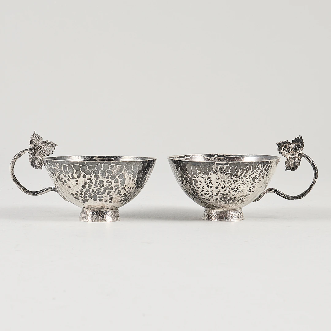 PUNSCHKOPPAR ett par, Sterlingsilver.