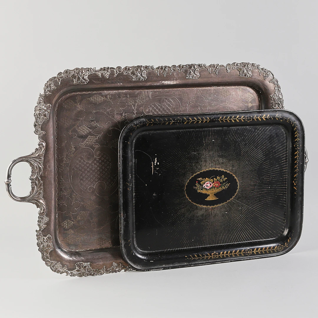 BRICKor, 2 st, Plåt & Nysilver, Omkring 1900.