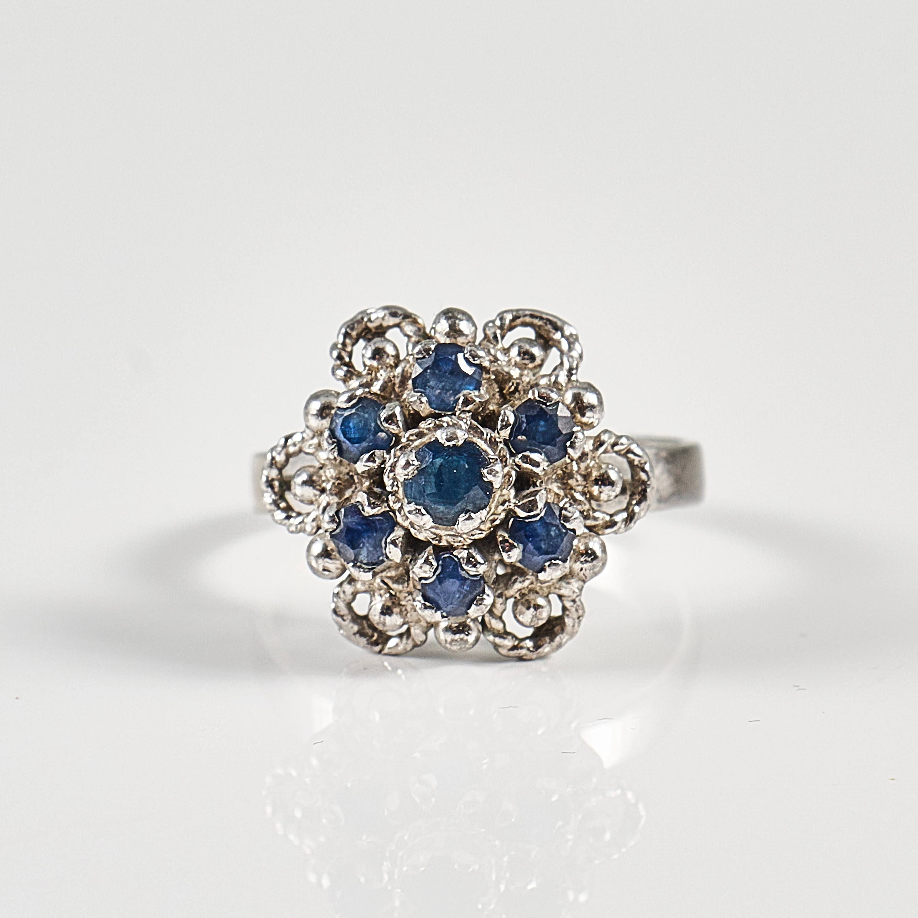 RING, sterlingsilver, med sten.