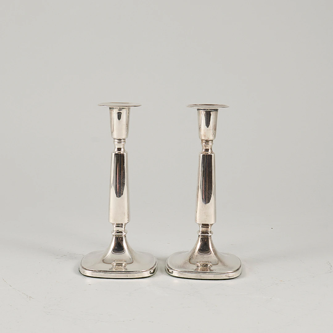 TORE ELDH. Ljusstakar, ett par, Ceson, silver, 1966, bruttovikt 408