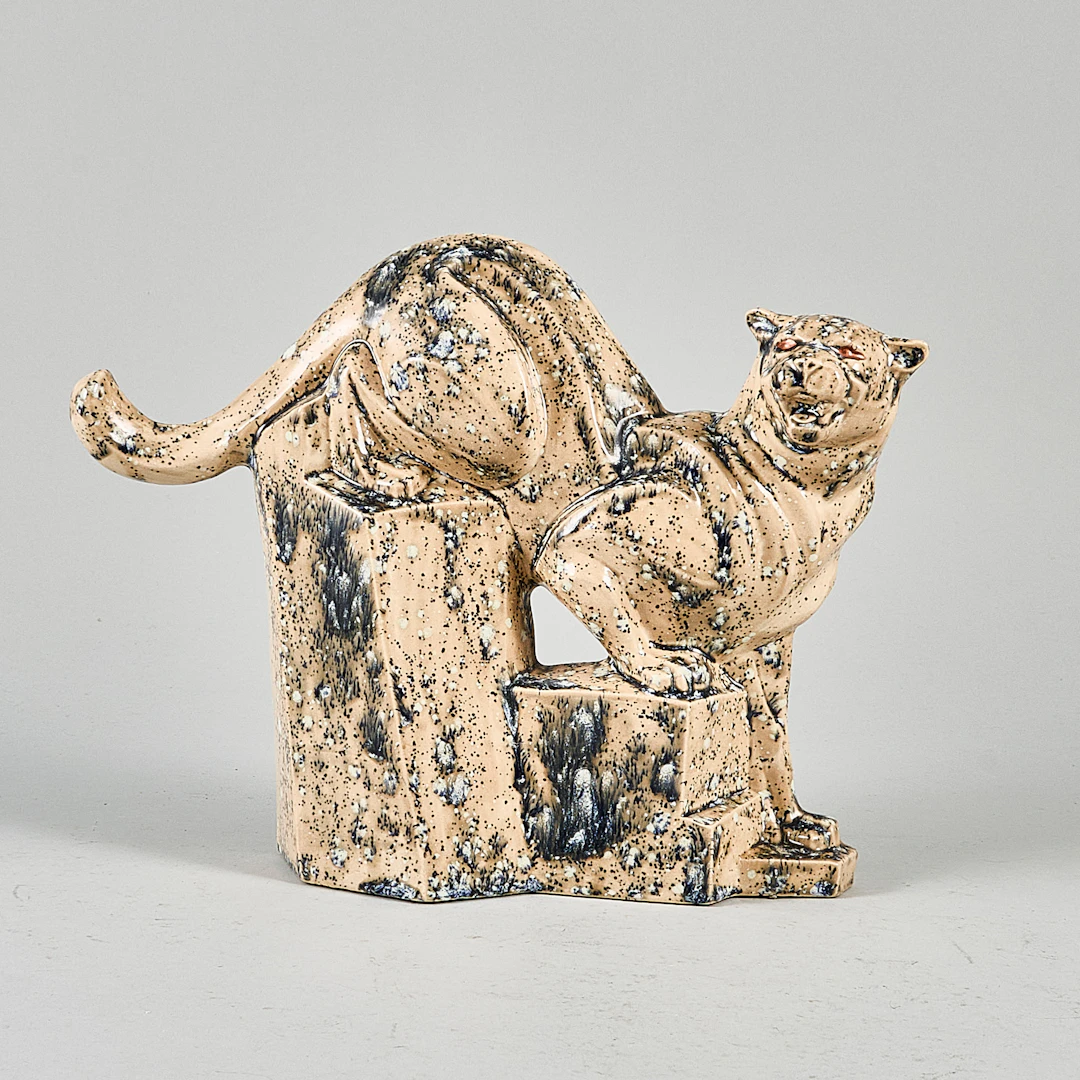 Skulptur, Kattdjur, keramik.
