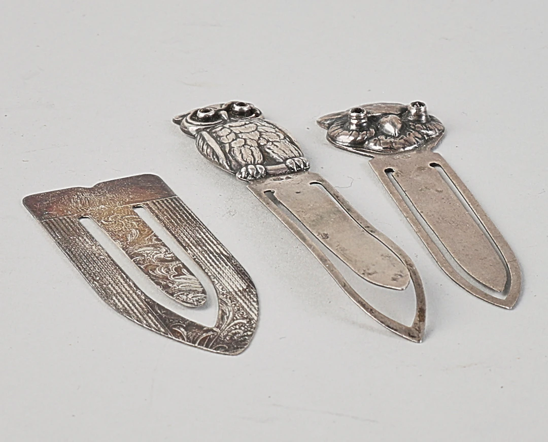 SIDMARKÖRER 3 st, silver, vikt.13 gr.