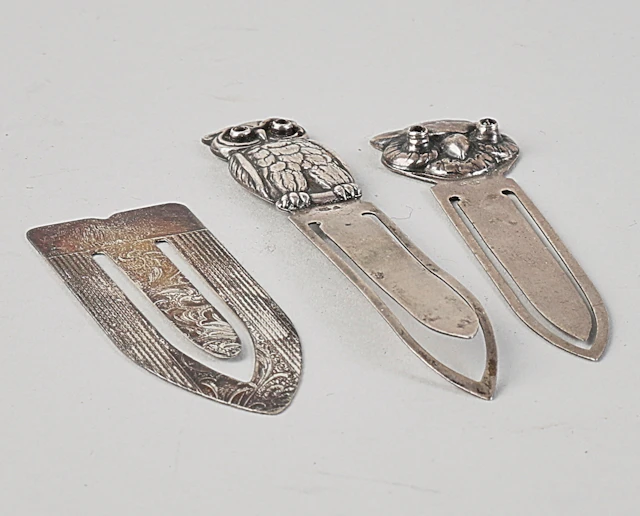 SIDMARKÖRER 3 st, silver, vikt.13 gr.
