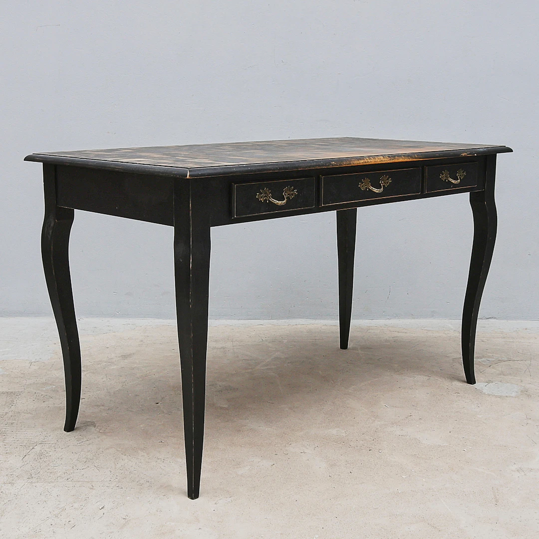 SKRIVBORD, Rokokostil, 3 lådor.