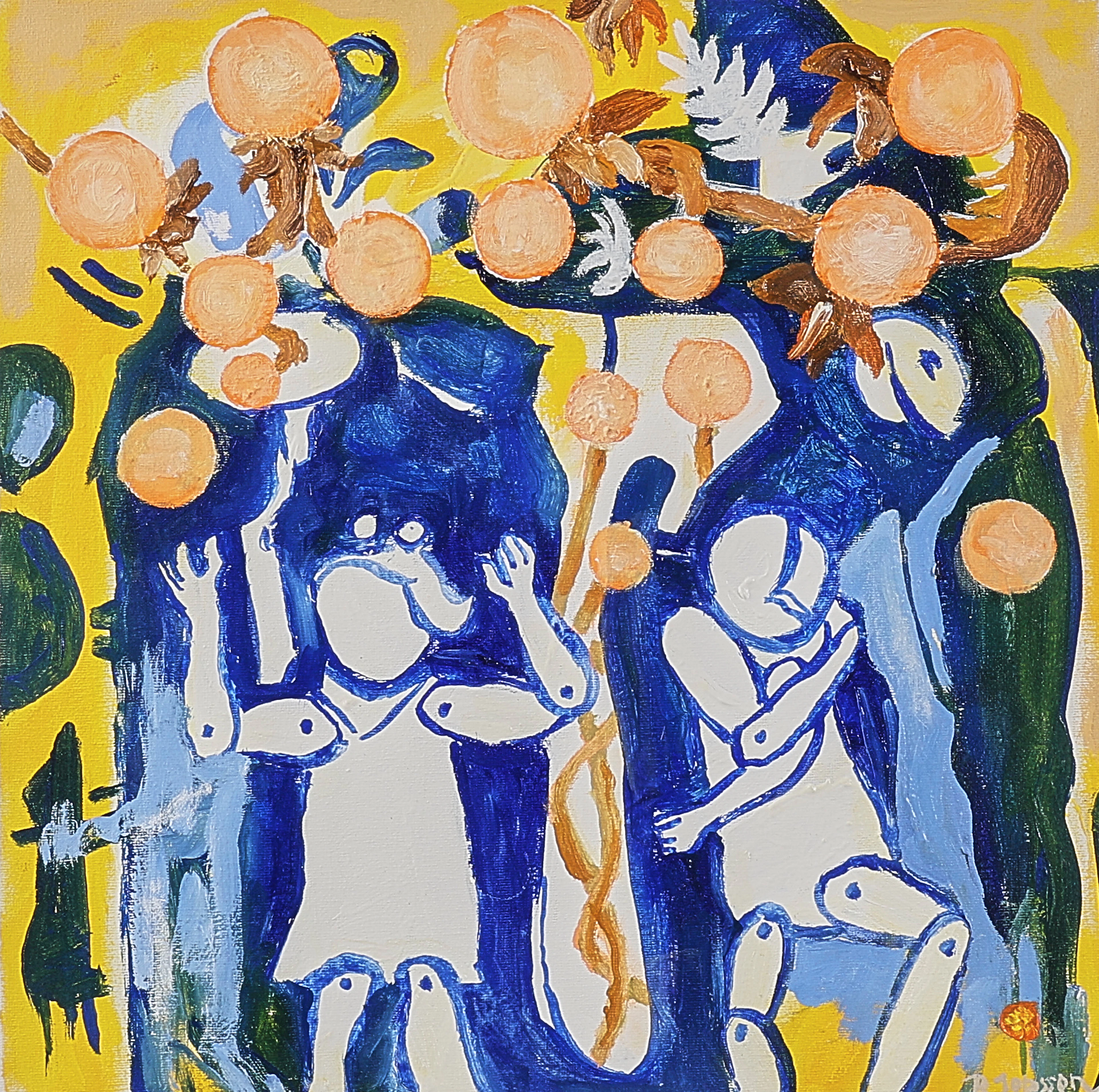 RALPH JOBSSON. olja, komposition med figurer.