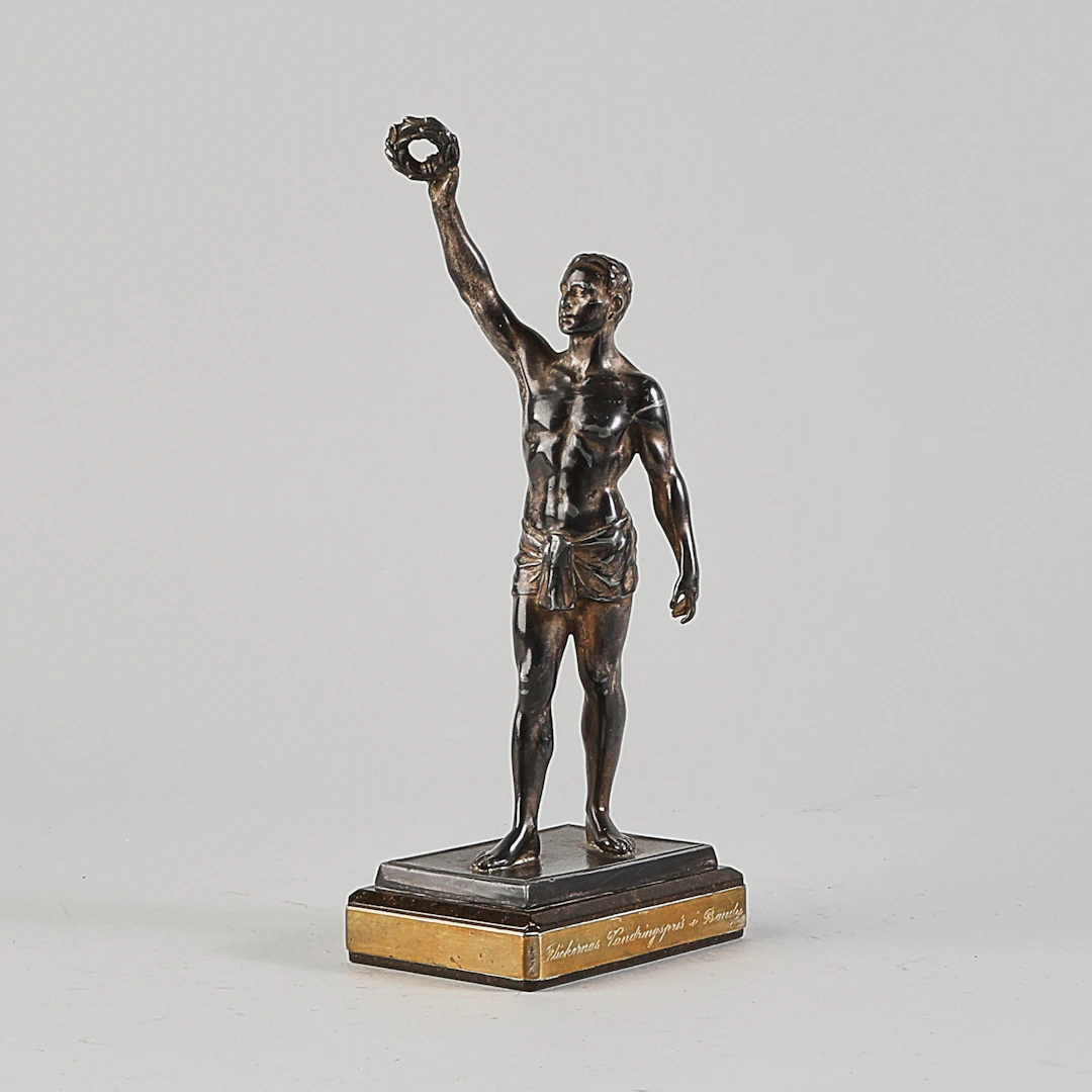 SKULPTUR, patinerad metall.