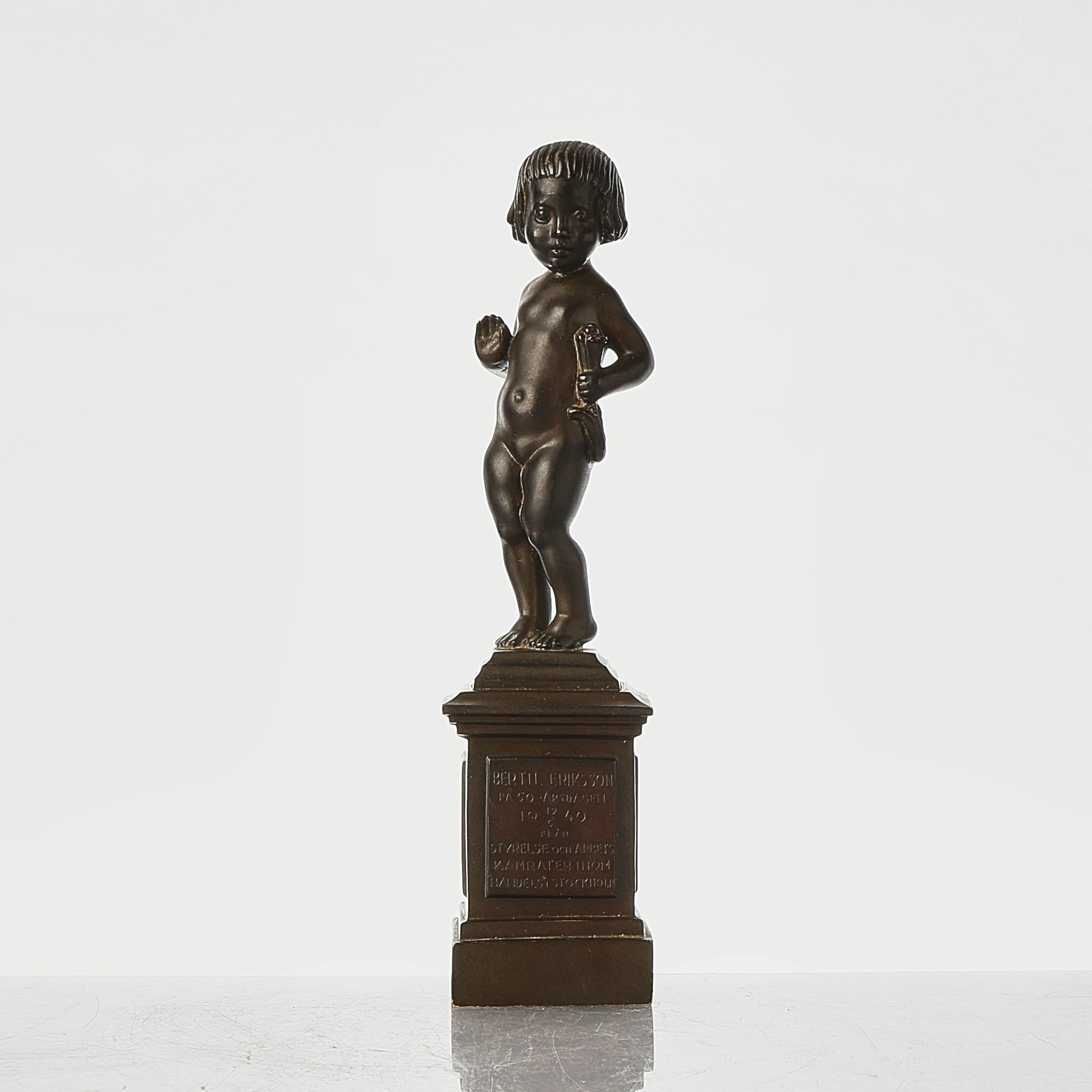 MARCUS LÖVBLAD. Skulptur, "Morgonrodnad", skulptur, brons, signerad