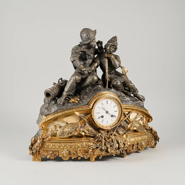 Bordspendyl, 1800-tal, vitmetall/Brons.