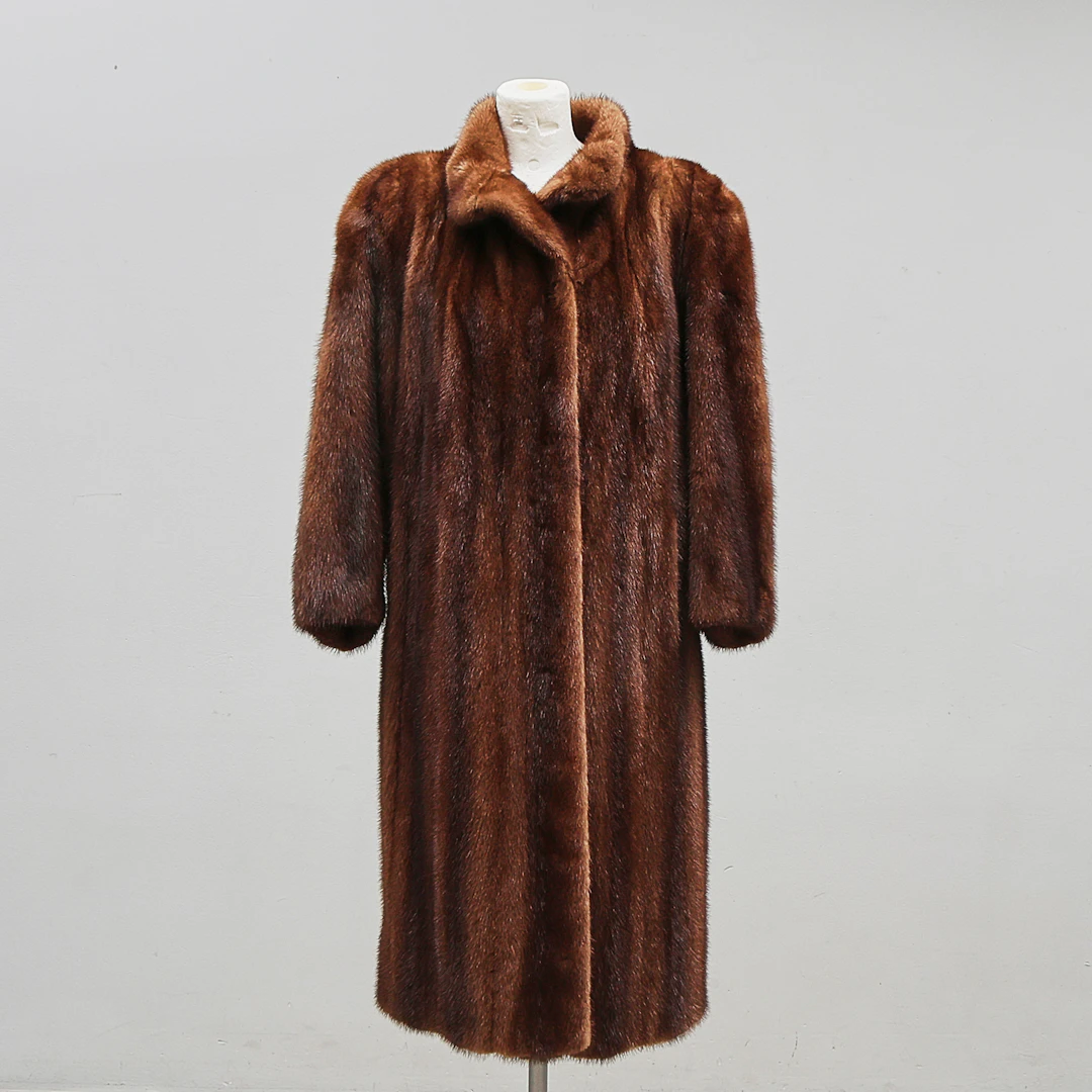 Minkpäls, "Jeppson Malmö", Scanbrown, Storlek 38-40 ca.