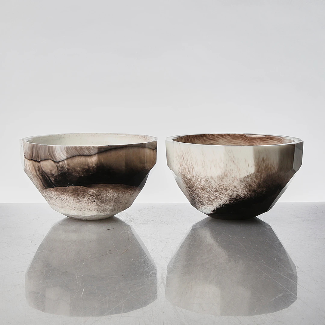 ÅSA JUNGNELIUS. Skålar, 2 st, glas, "Diva", Kosta Boda.