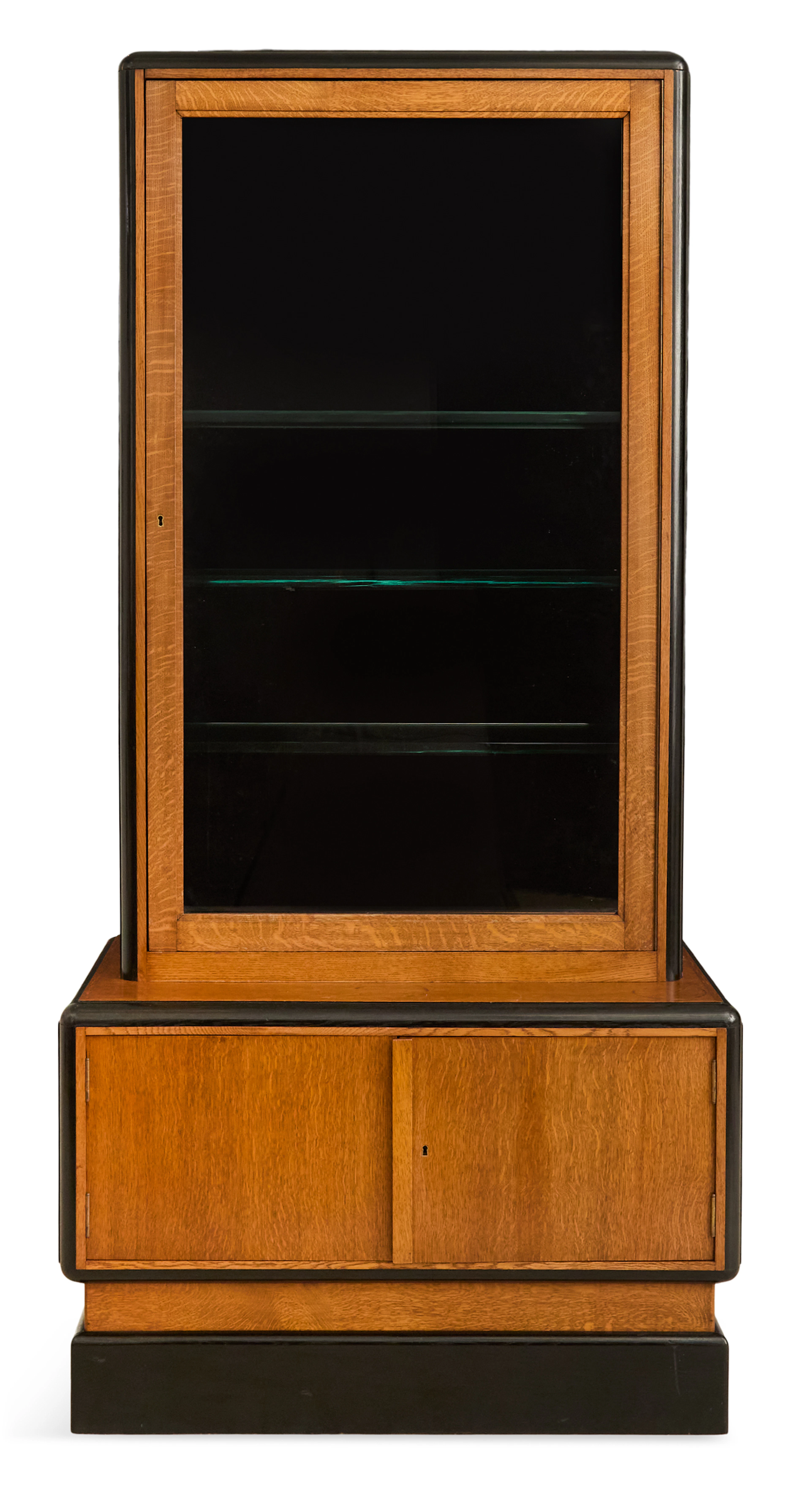 French Art Moderne Oak Vitrine