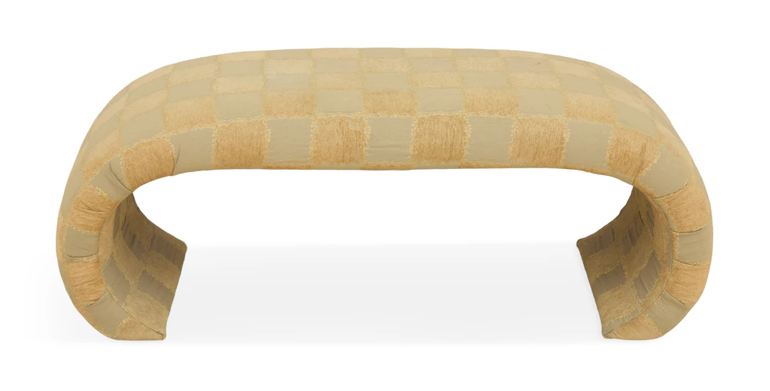 Upholstered "Waterfall" Bench