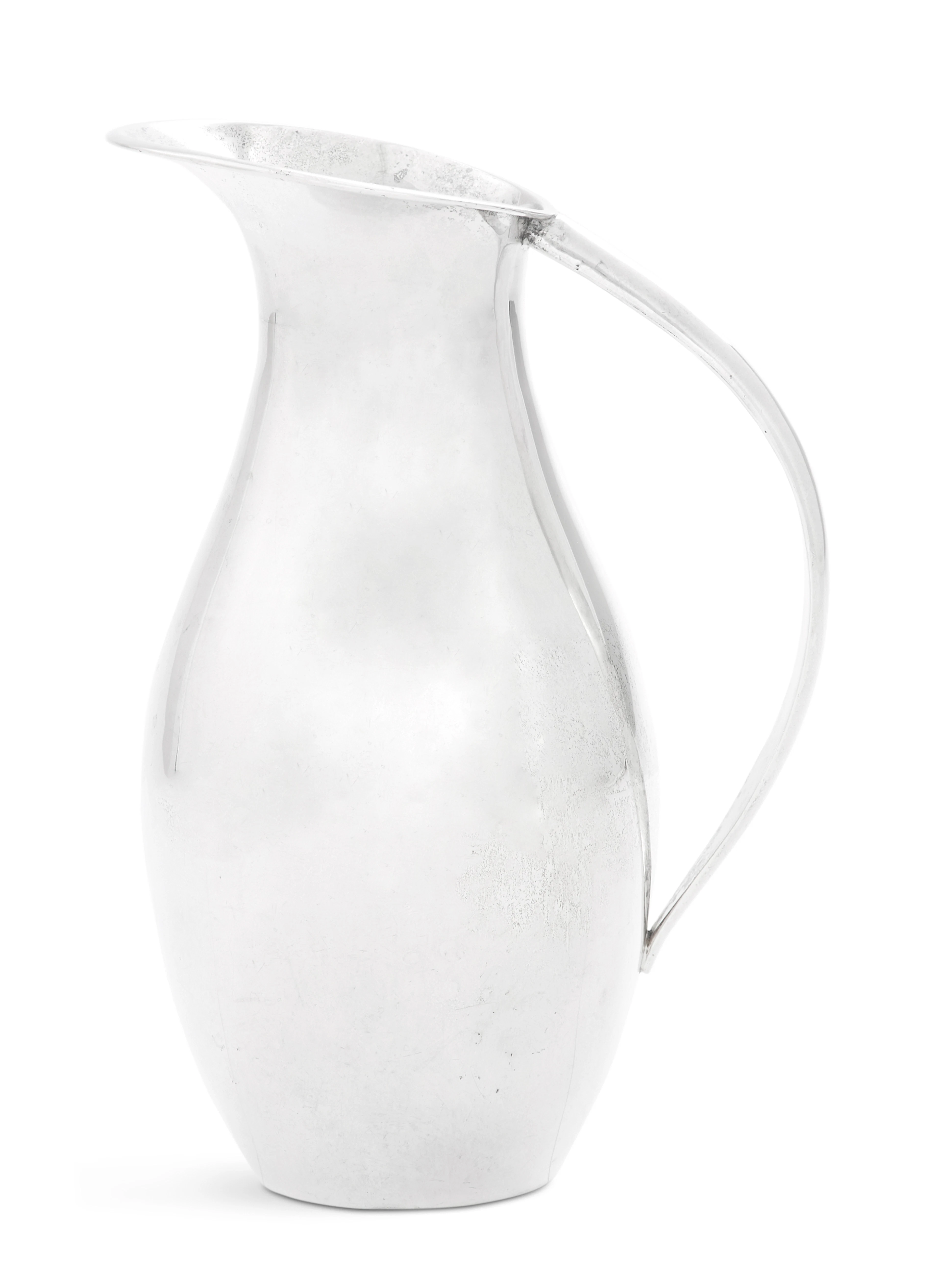 Mexican Modernist-Style Sterling Silver Pitcher