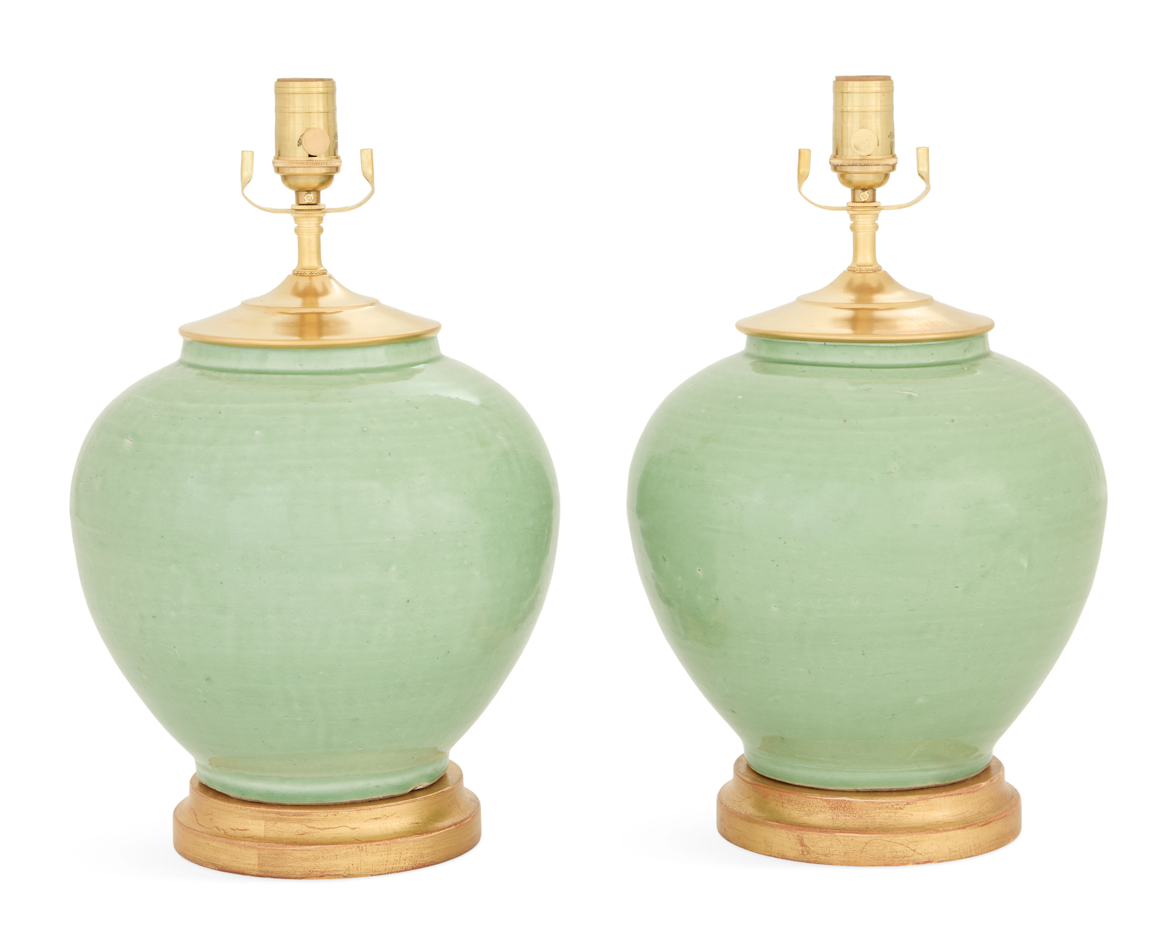 Pair of Chinese Porcelain Ginger Jar Lamps