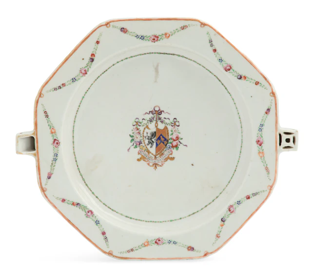 18th-Century Chinese Export Warming Plate