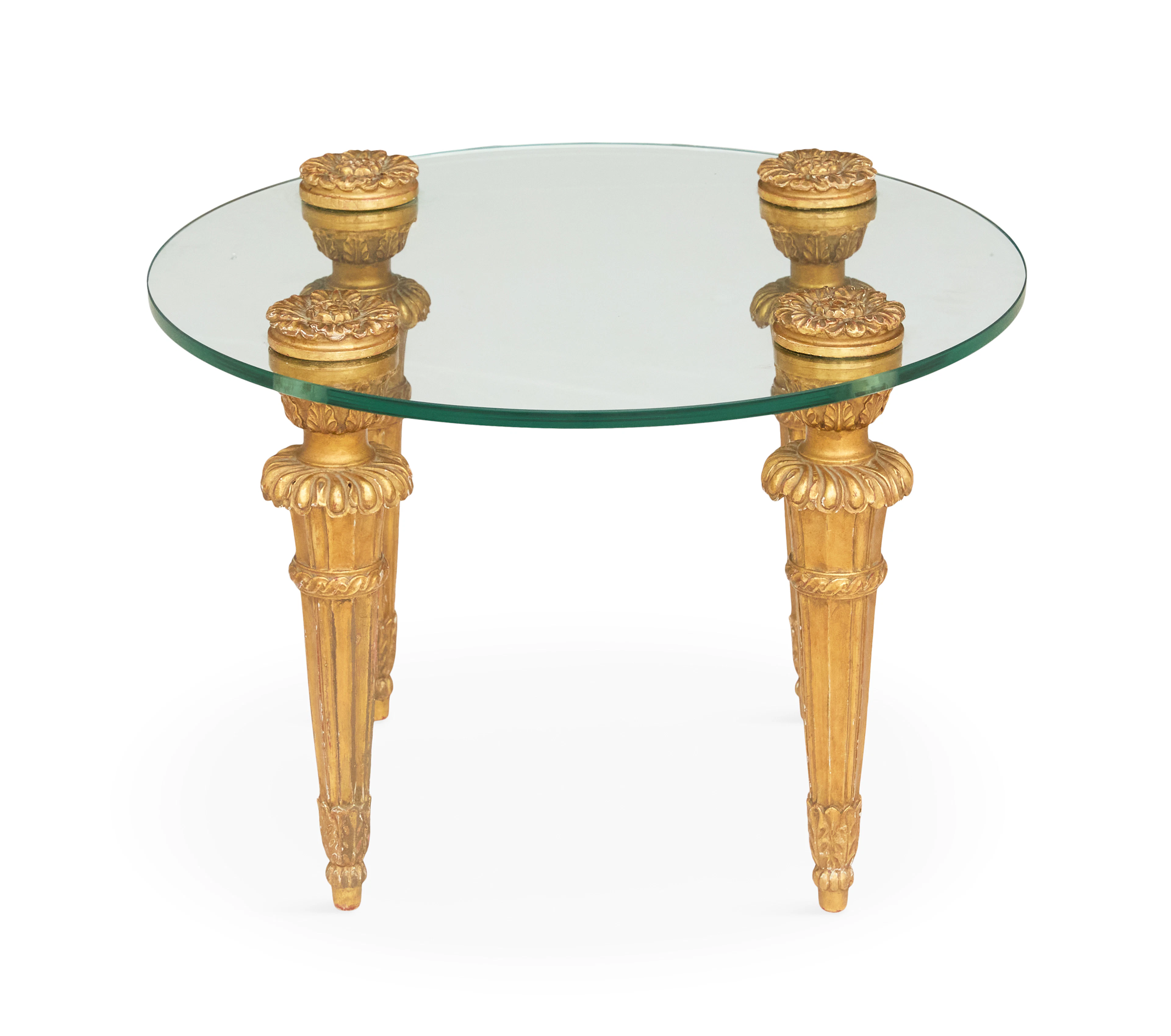 French Giltwood and Glass Side Table