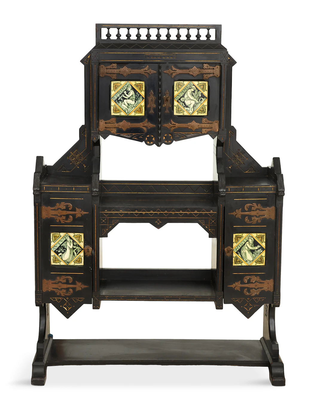Kimbel & Cabus Ebonized Aesthetic Movement Cabinet