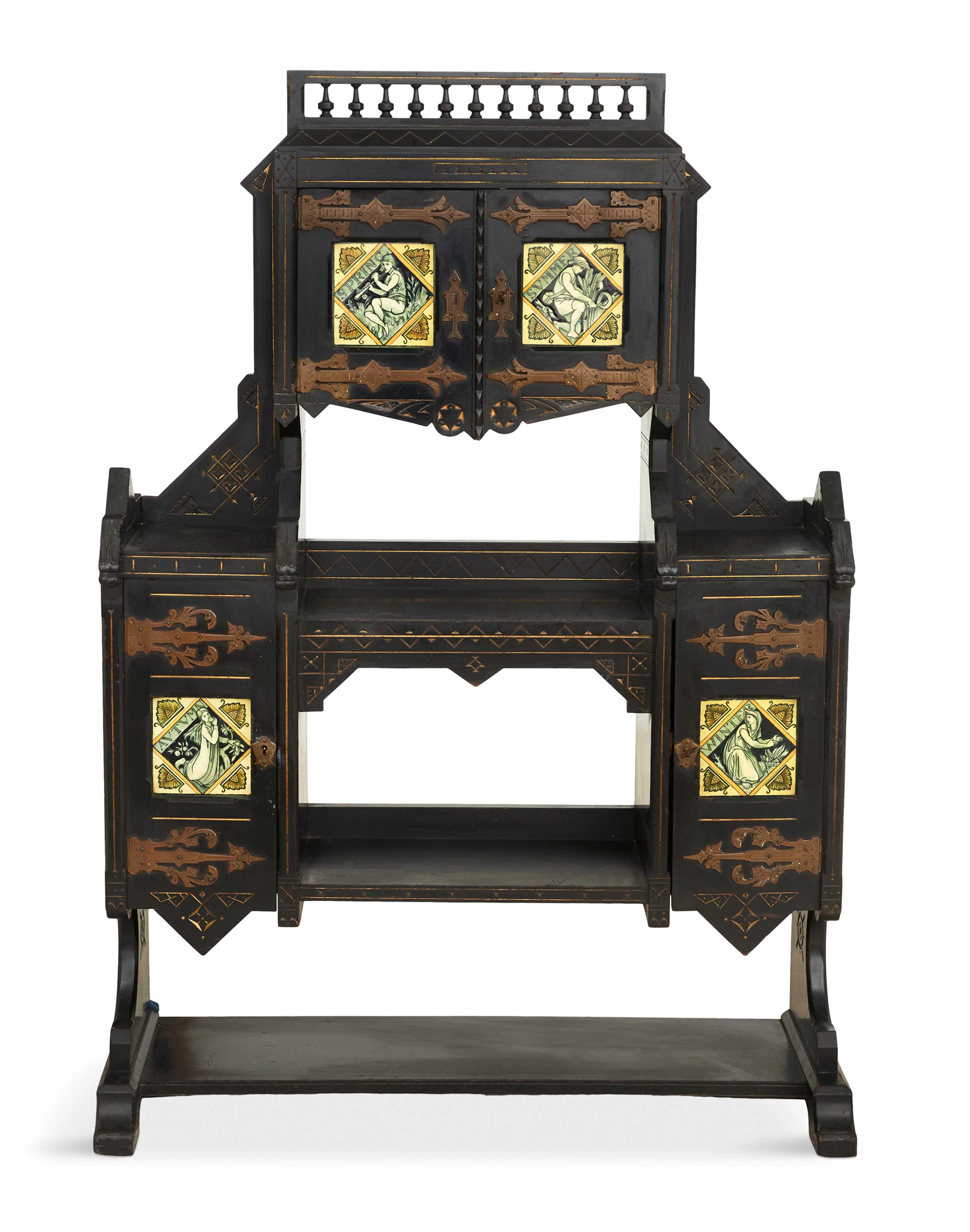 Kimbel & Cabus Ebonized Aesthetic Movement Cabinet