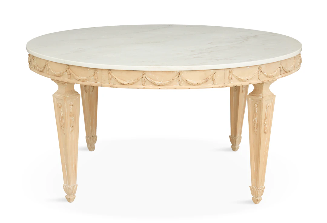 Italian Painted and Marble-Top Table