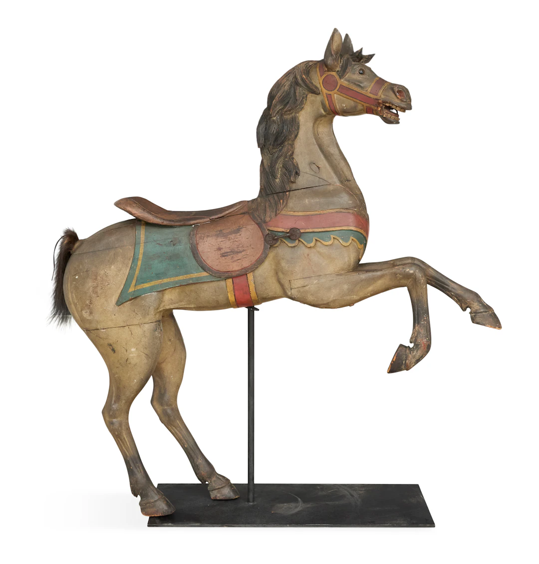 Rare American Painted Carousel "Jumper" Horse