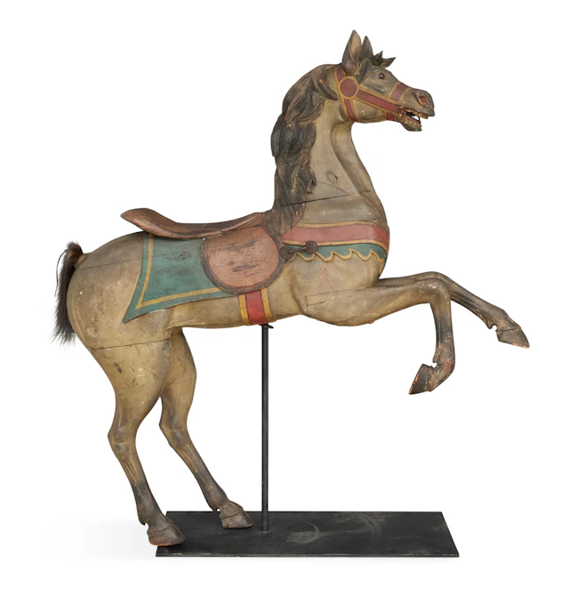 Rare American Painted Carousel "Jumper" Horse