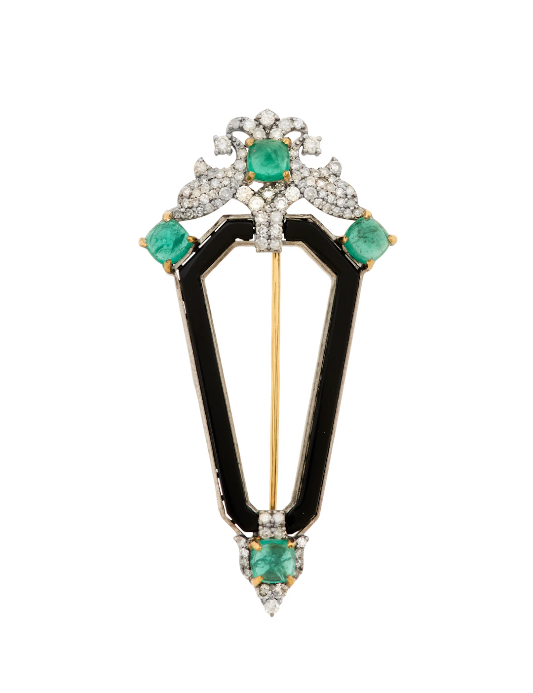 Emerald and Diamond Brooch/Pendant