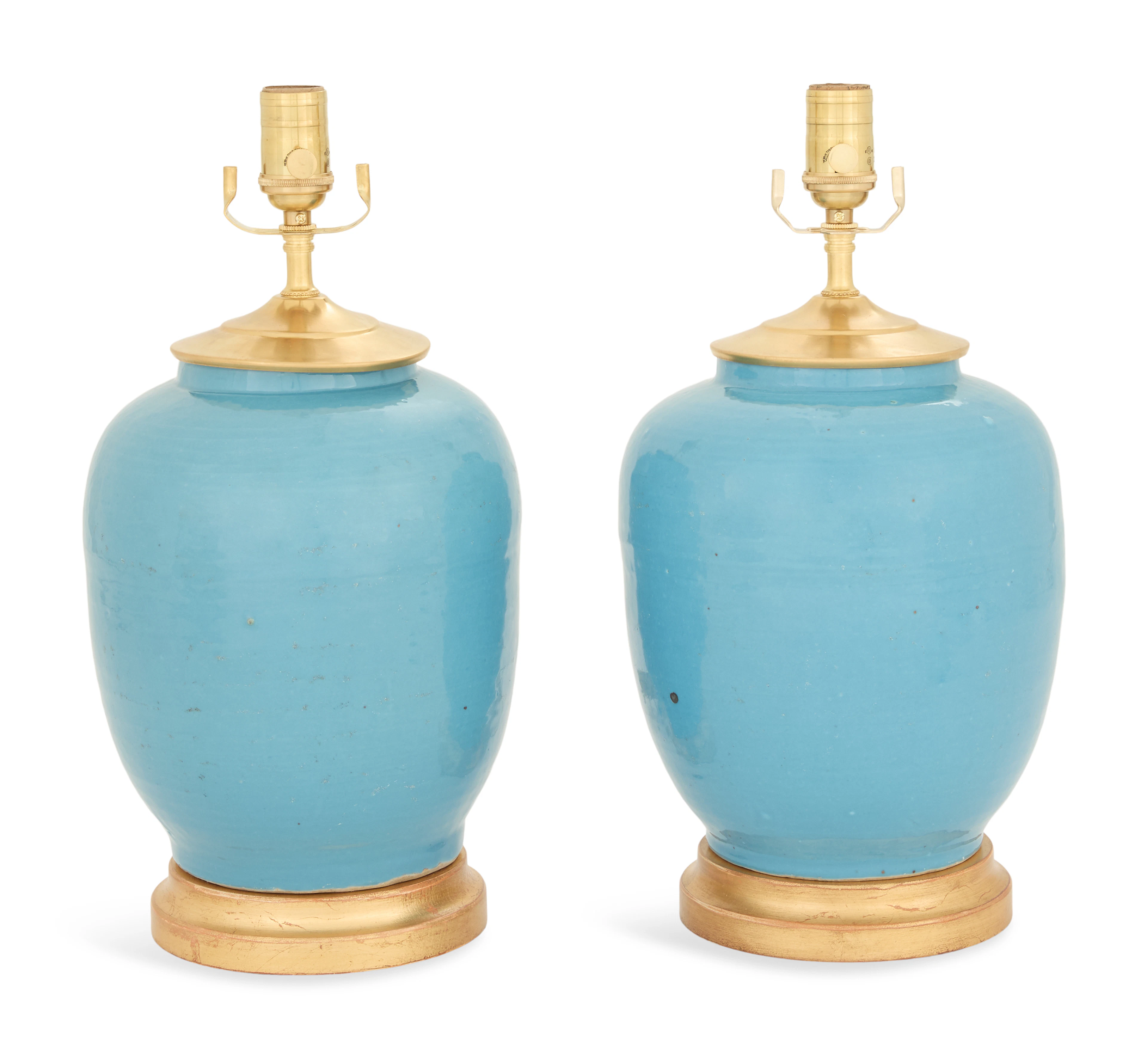 Pair of Chinese Porcelain Ginger Jar Lamps