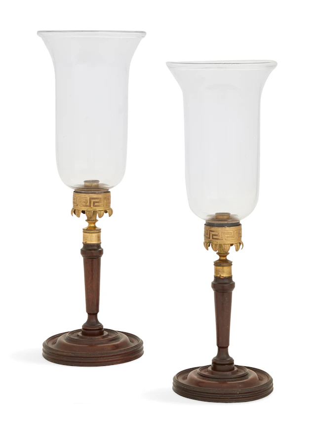Pair of Handsome English Hurricane Lamps